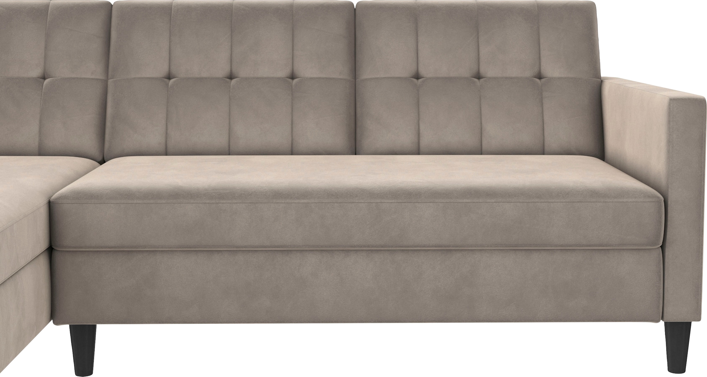 Dorel Home Ecksofa »Hartford, L-Form,«, mit Bettfunktion und Stauraum, Recamiere beidseitig montierbar