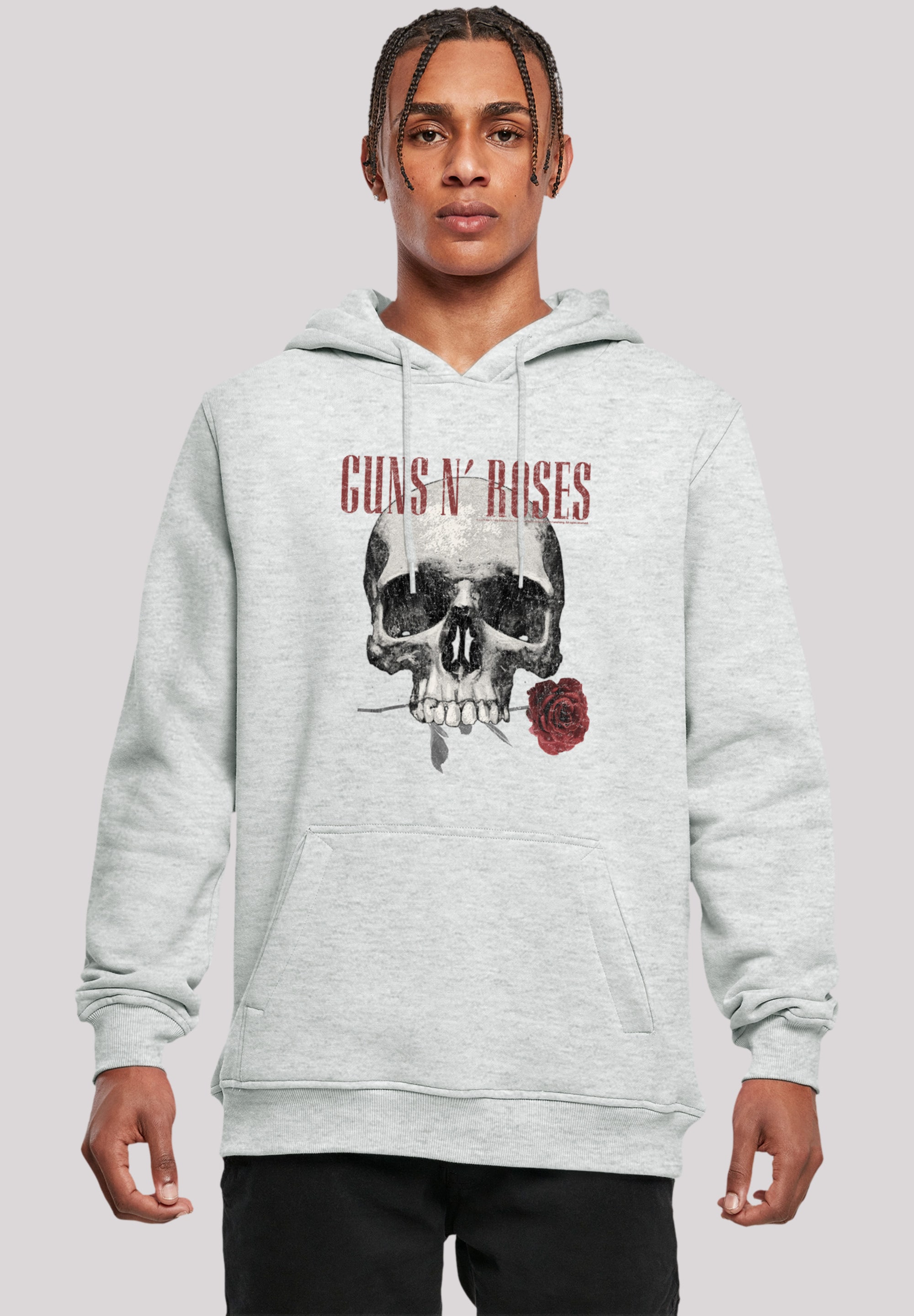 F4NT4STIC Kapuzenpullover "Guns n Roses Flower Skull Rock Musik Band", Prem günstig online kaufen