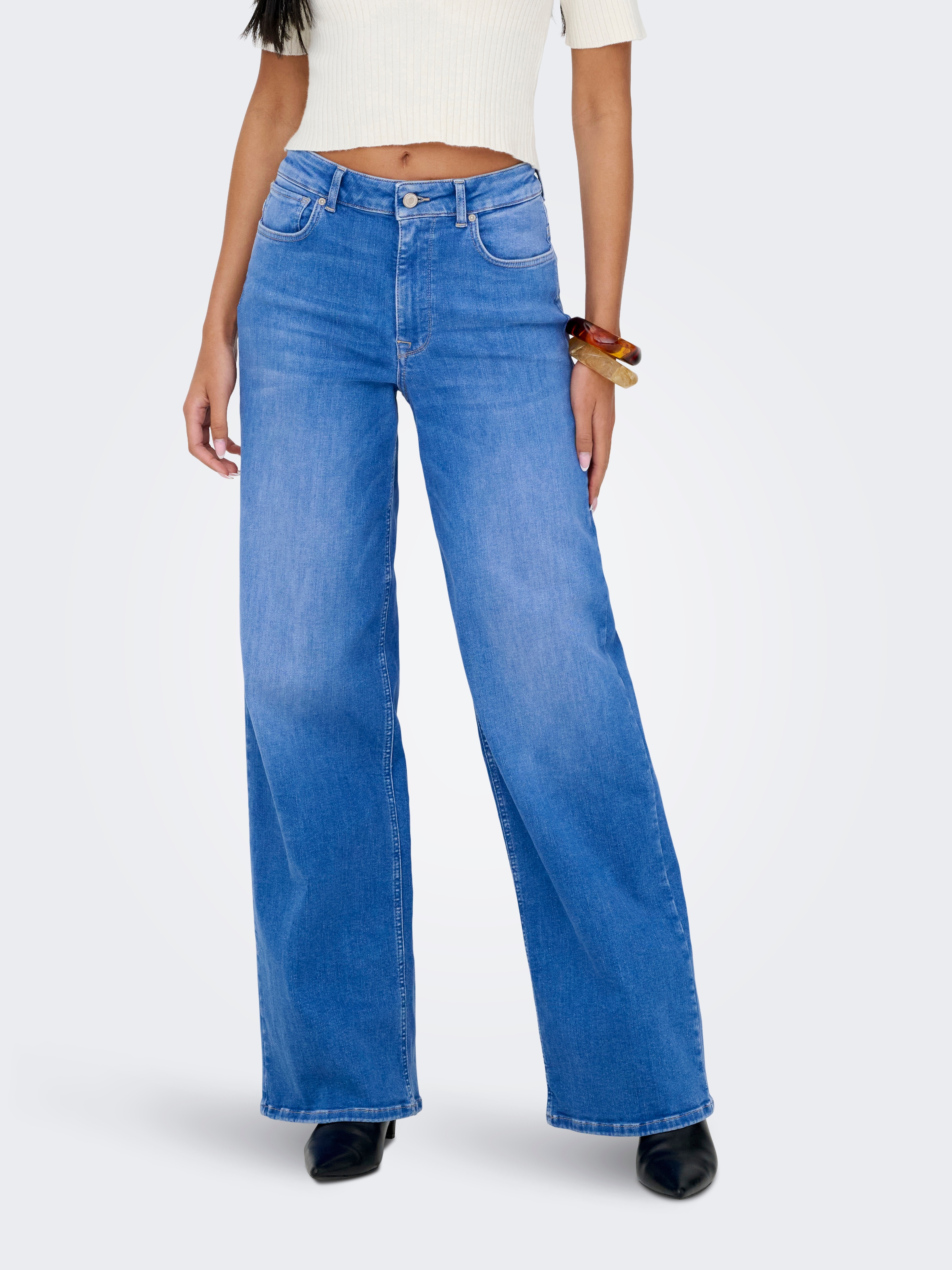 ONLY High-waist-Jeans "ONLMADISON BLUSH HW WIDE DNM REA262 NOOS" hohe Leibh günstig online kaufen