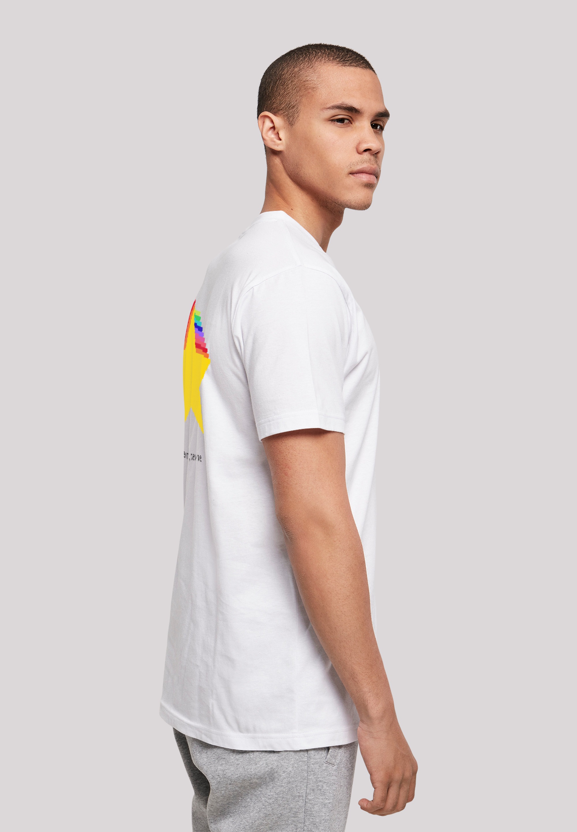 F4NT4STIC T-Shirt »Happy People Only Good Vibes«, Print