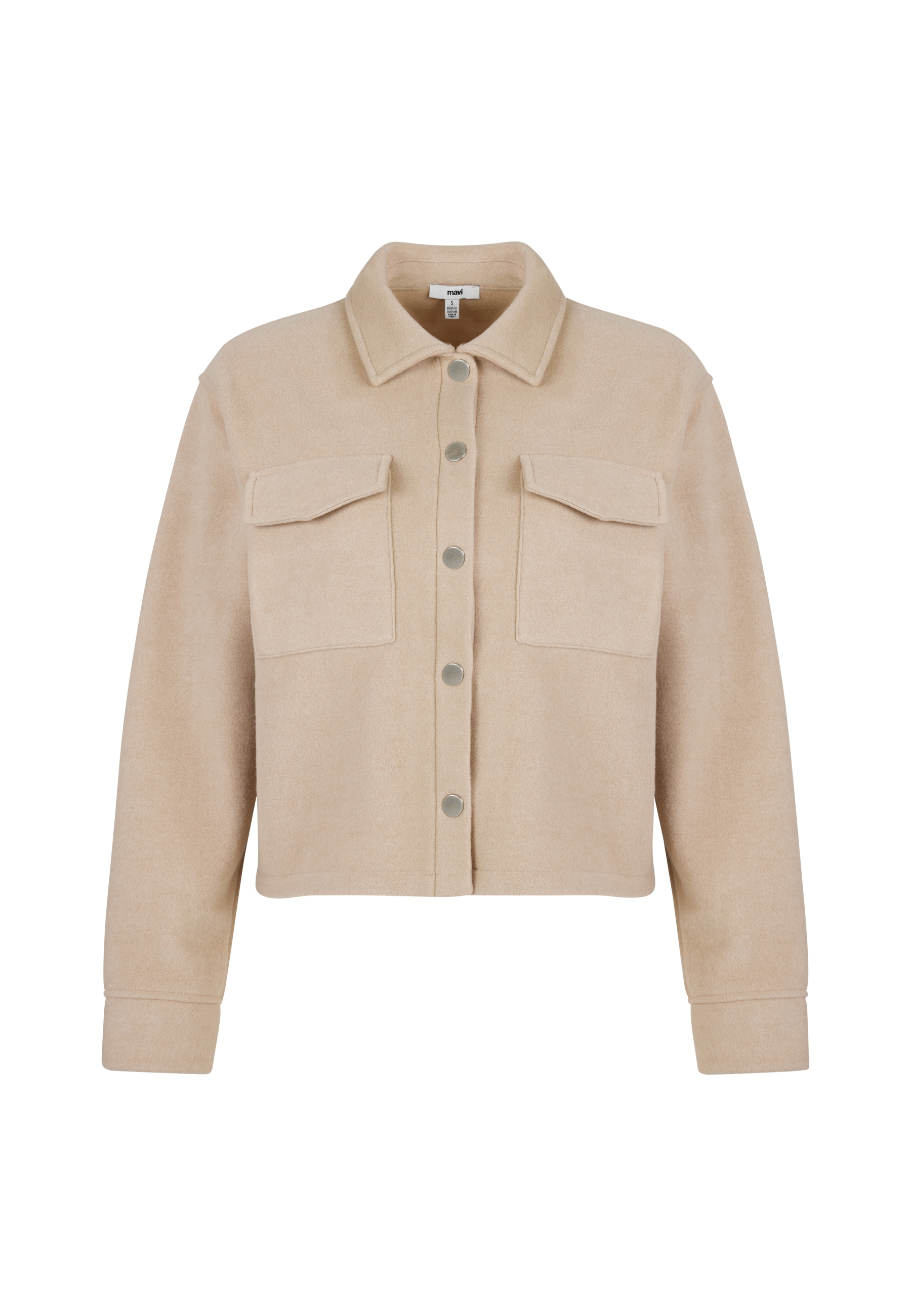 Mavi Rundhalspullover »BUTTON SWEATSHIRT«, Overshirt Fleece