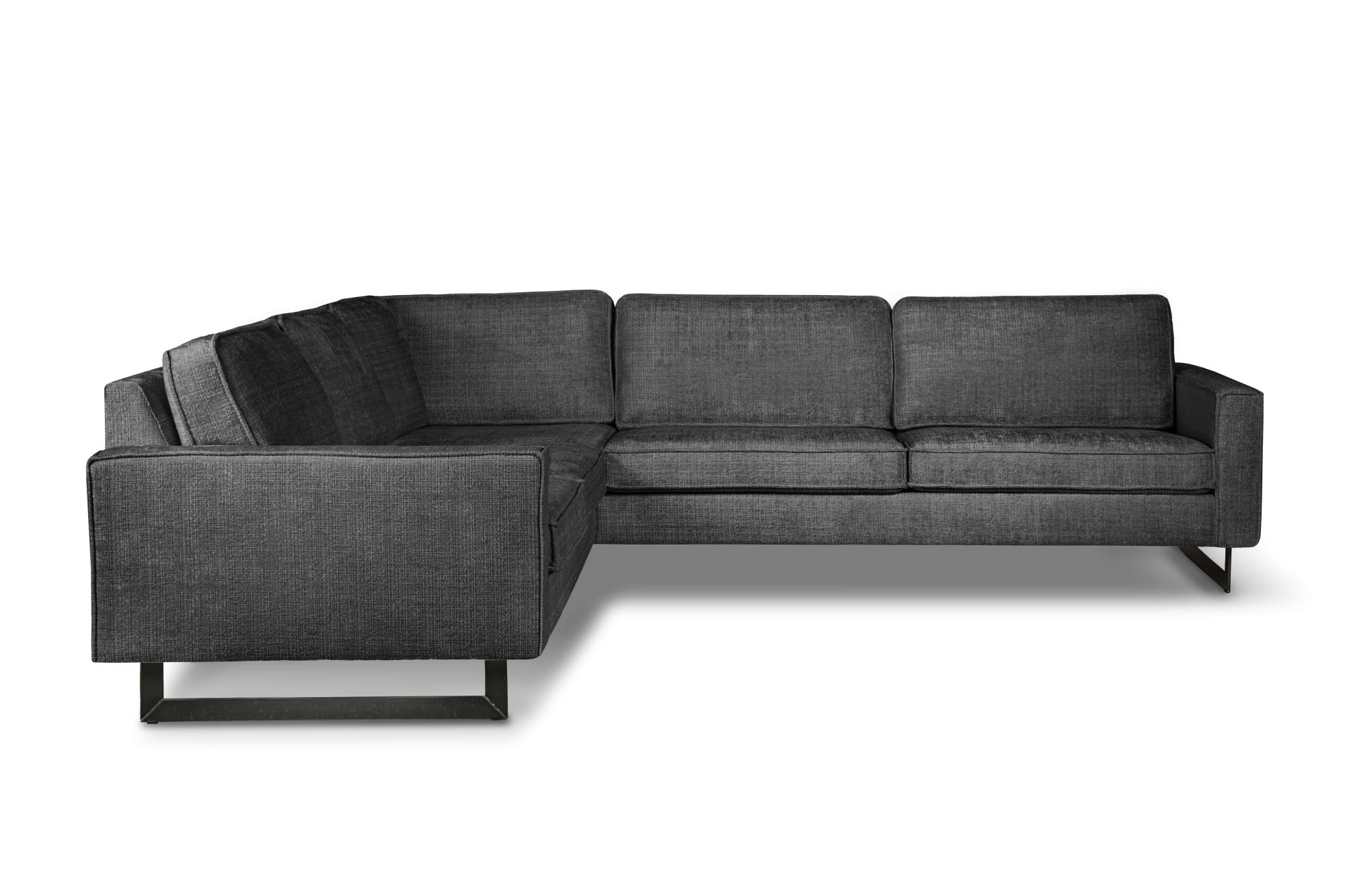 Home affaire Ecksofa »Pinto, XXL, 250/290 cm, langer Schenkel, Ottomane« Cord, Chenille, Lederoptik, mit Keder, Metallfüße, Wellenunterfederung