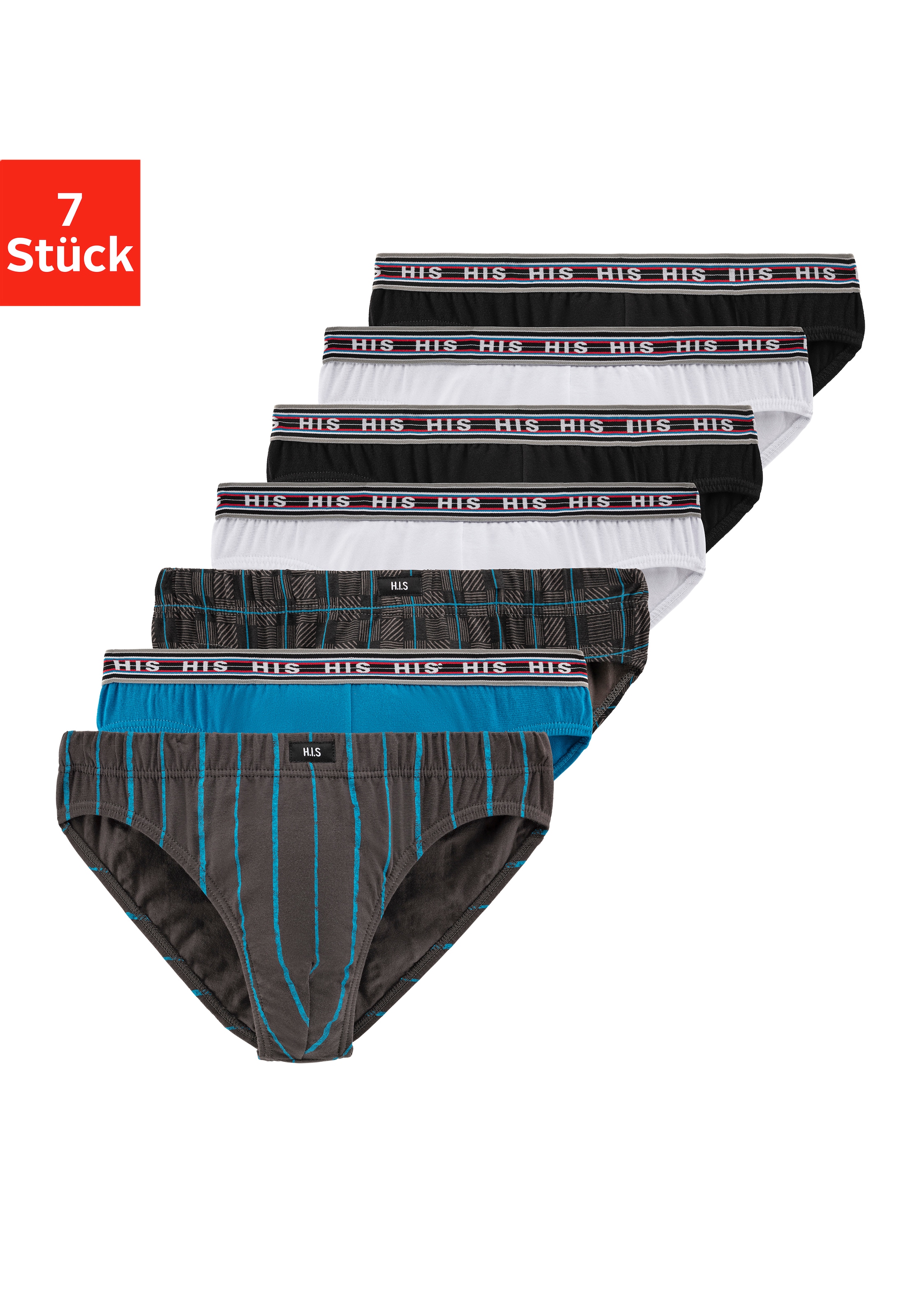 H.I.S Slip Packung, 7 Stk. aus Baumwoll-Stretch günstig online kaufen