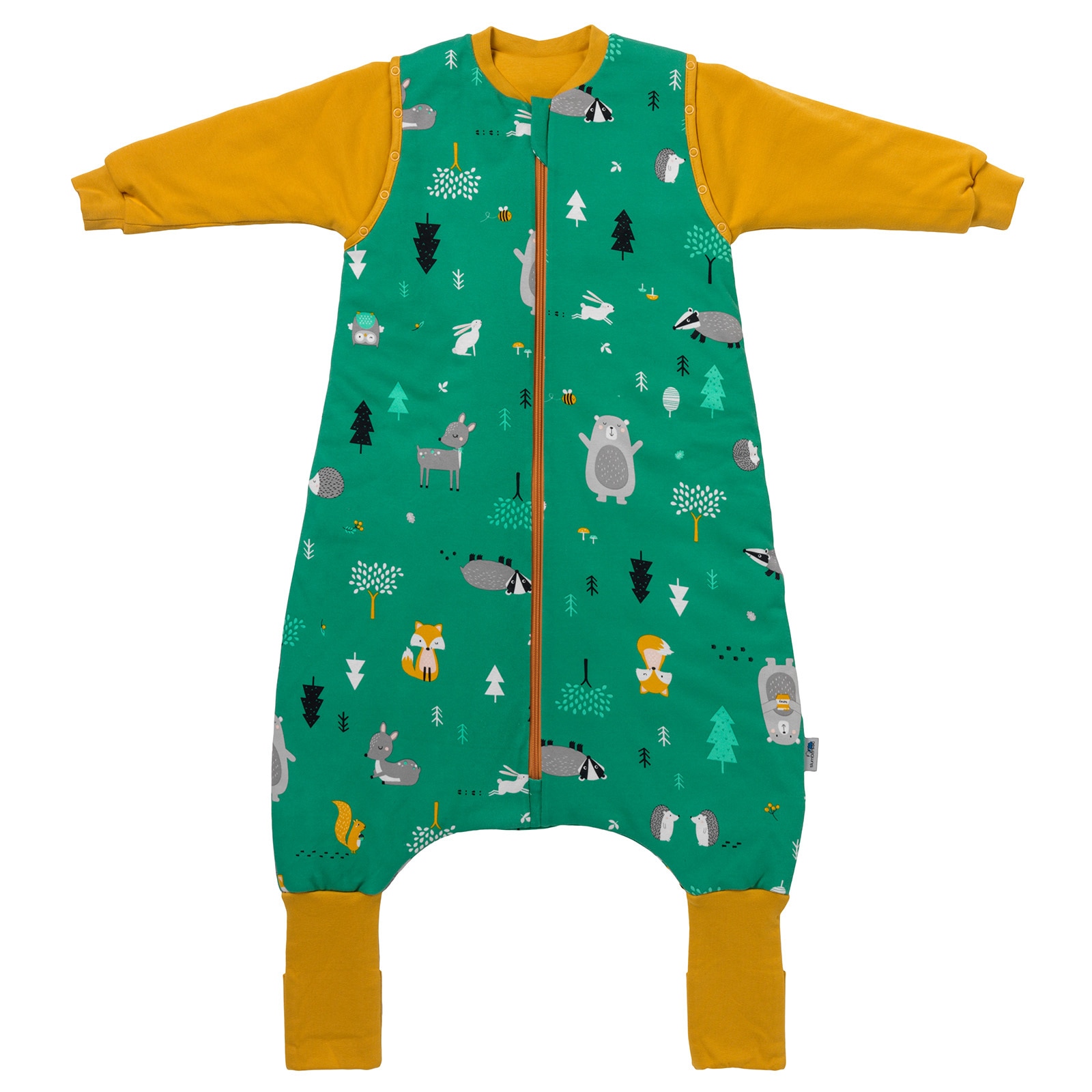 SCHLUMMERSACK Babyschlafsack "Schlafsack mit Füßen 3.5 Tog", L: 110cm, grün, Schlafsäcke