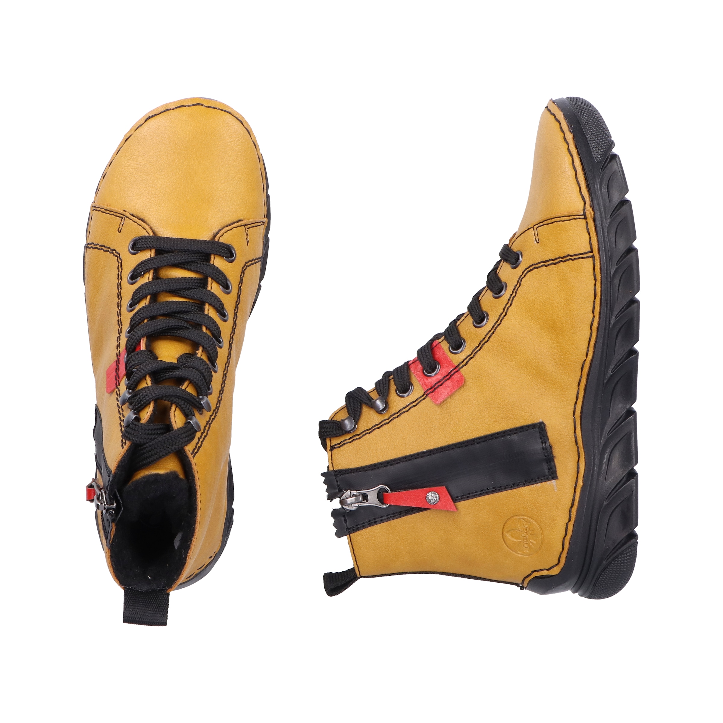 Rieker Winterboots, Schnürstiefelette, Schnürboots, Warmfutter, mit Anziehlasche