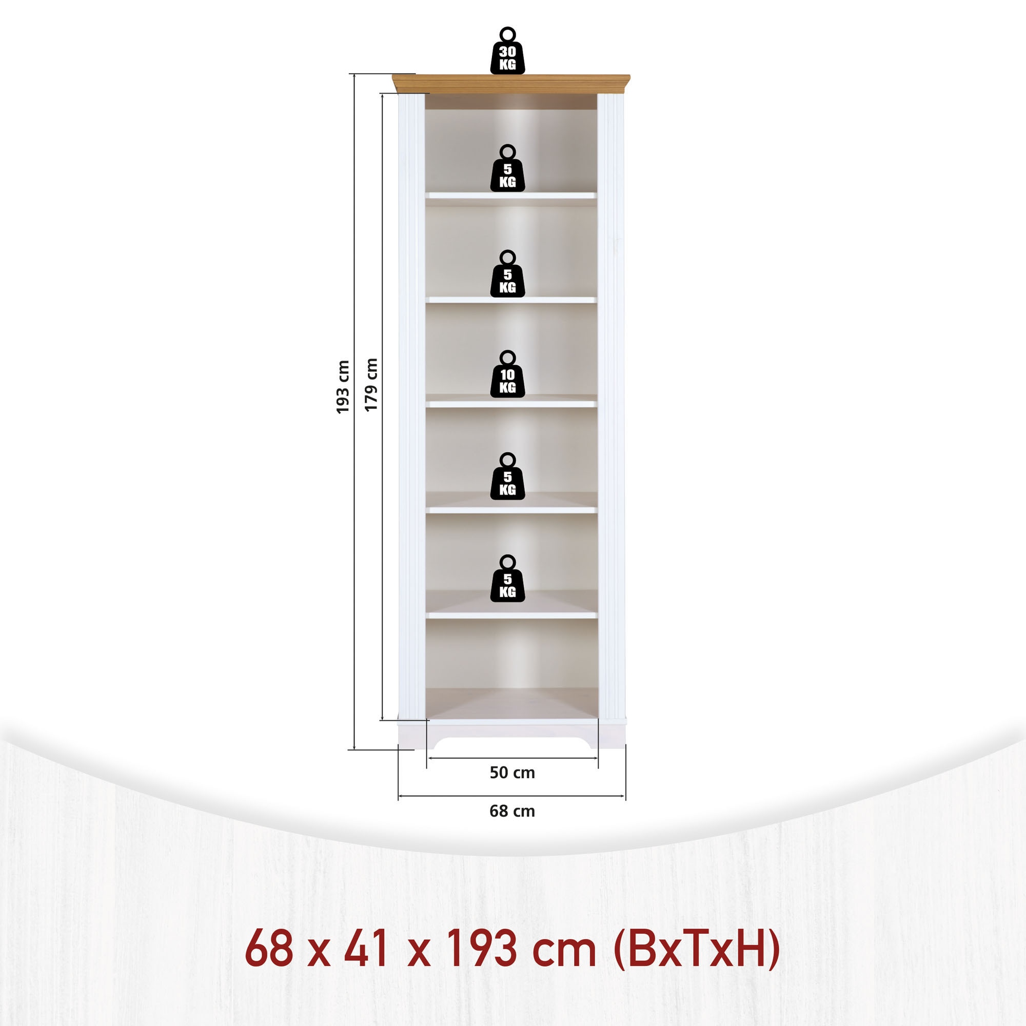 Inter Link Bücherregal »Bücherregal Maluno« 1 Stk. tlg.