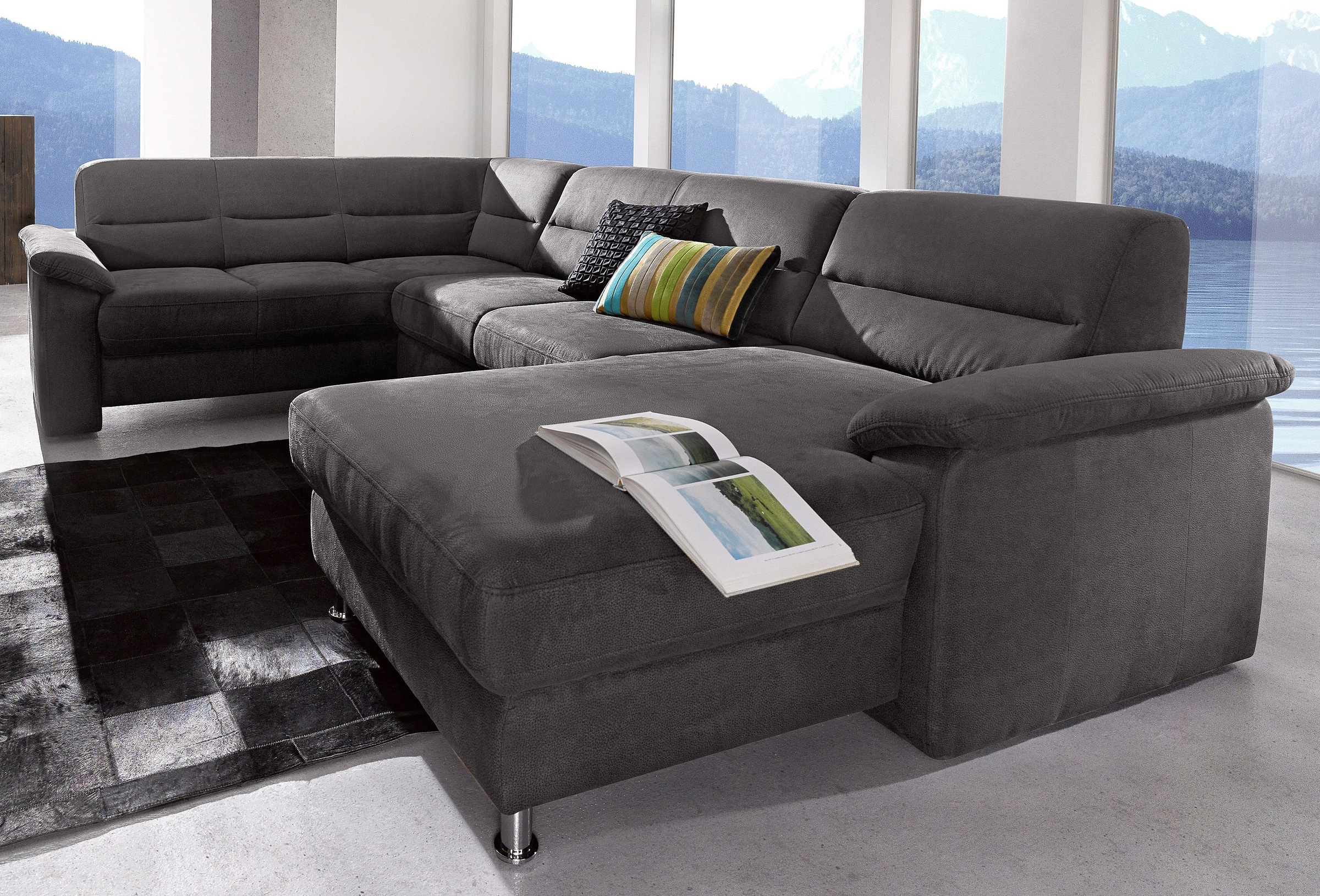 sit&more Wohnlandschaft "Top Ascara U-Form" inklusive Boxspring/Federkern-Polsterung, wahlweise mit Schlaffunktion