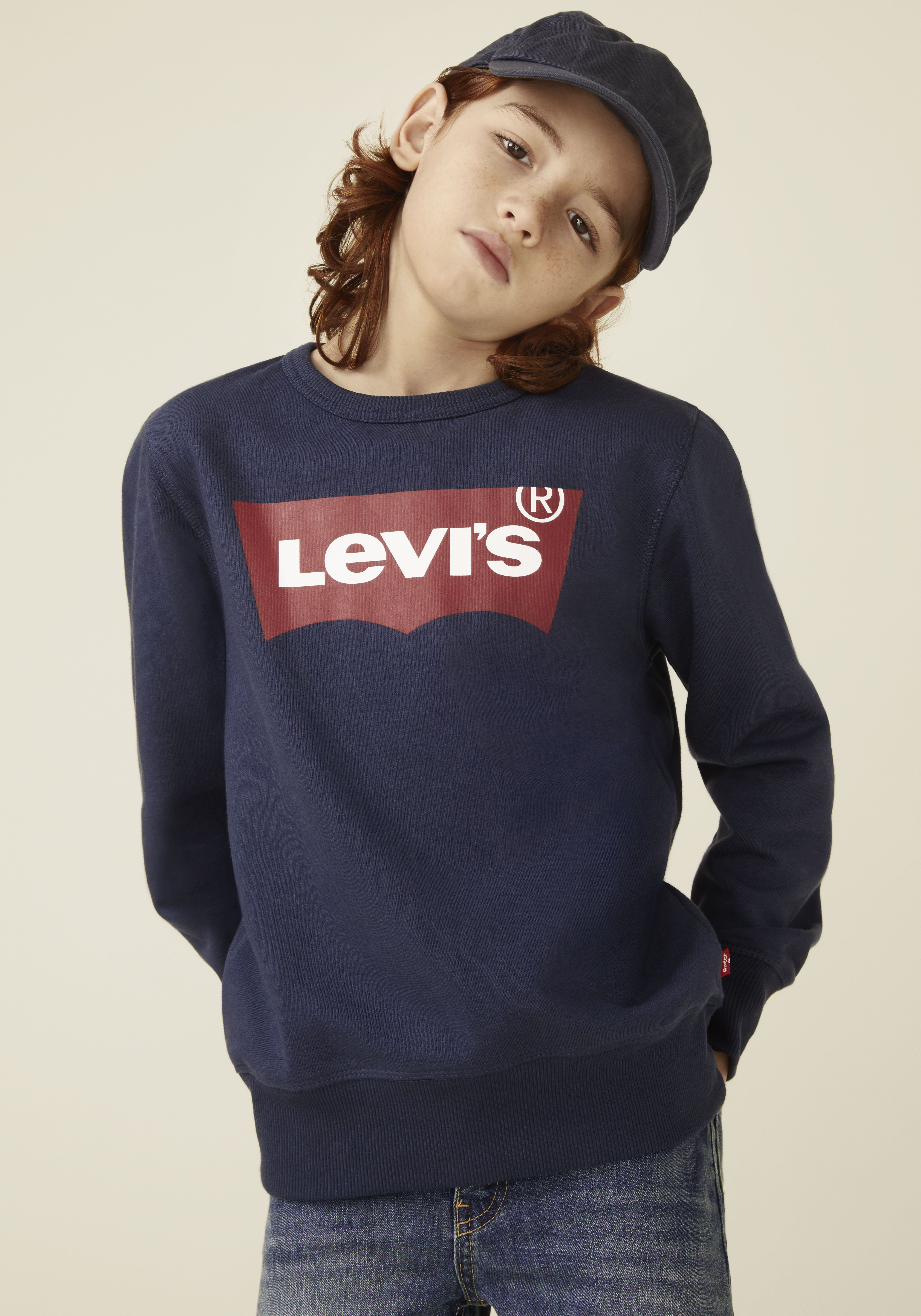 Sweat à Capuche Levi's Pour Garçon - Logo Batwing, Polaire Douce, Poche Kangourou, Coupe Ajustée