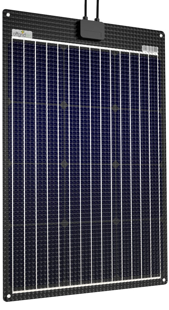 offgridtec Solarmodul "ETFE-AL 60W V2 semi-flexibles 18V Solarpanel", 2 überlagerte ETFE Schichten