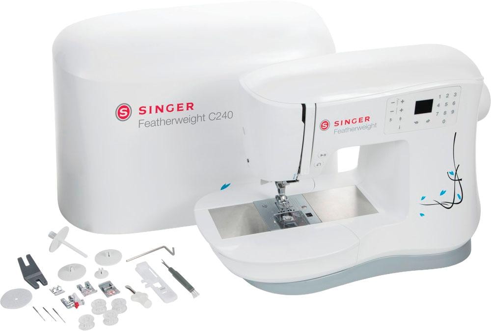 Singer Nähmaschine »Featherweight C240«, 70 Programme, 70 Stiche, Singer Komfort Transport