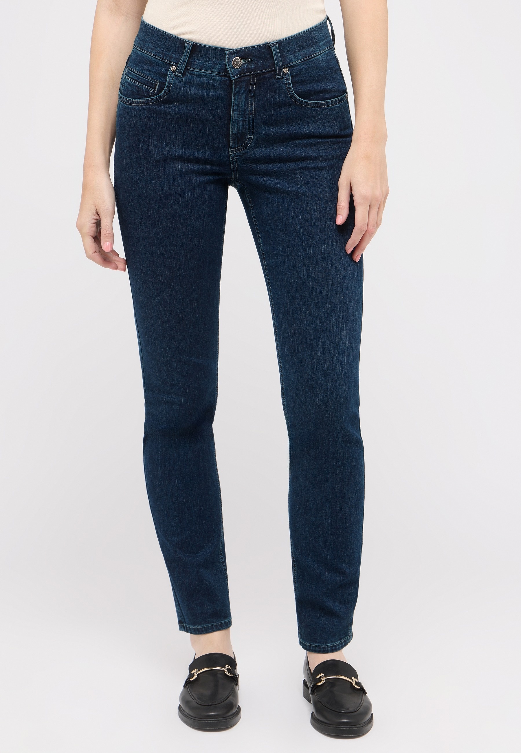 ANGELS 5-Pocket-Jeans "CICI" aus sportivem Denim