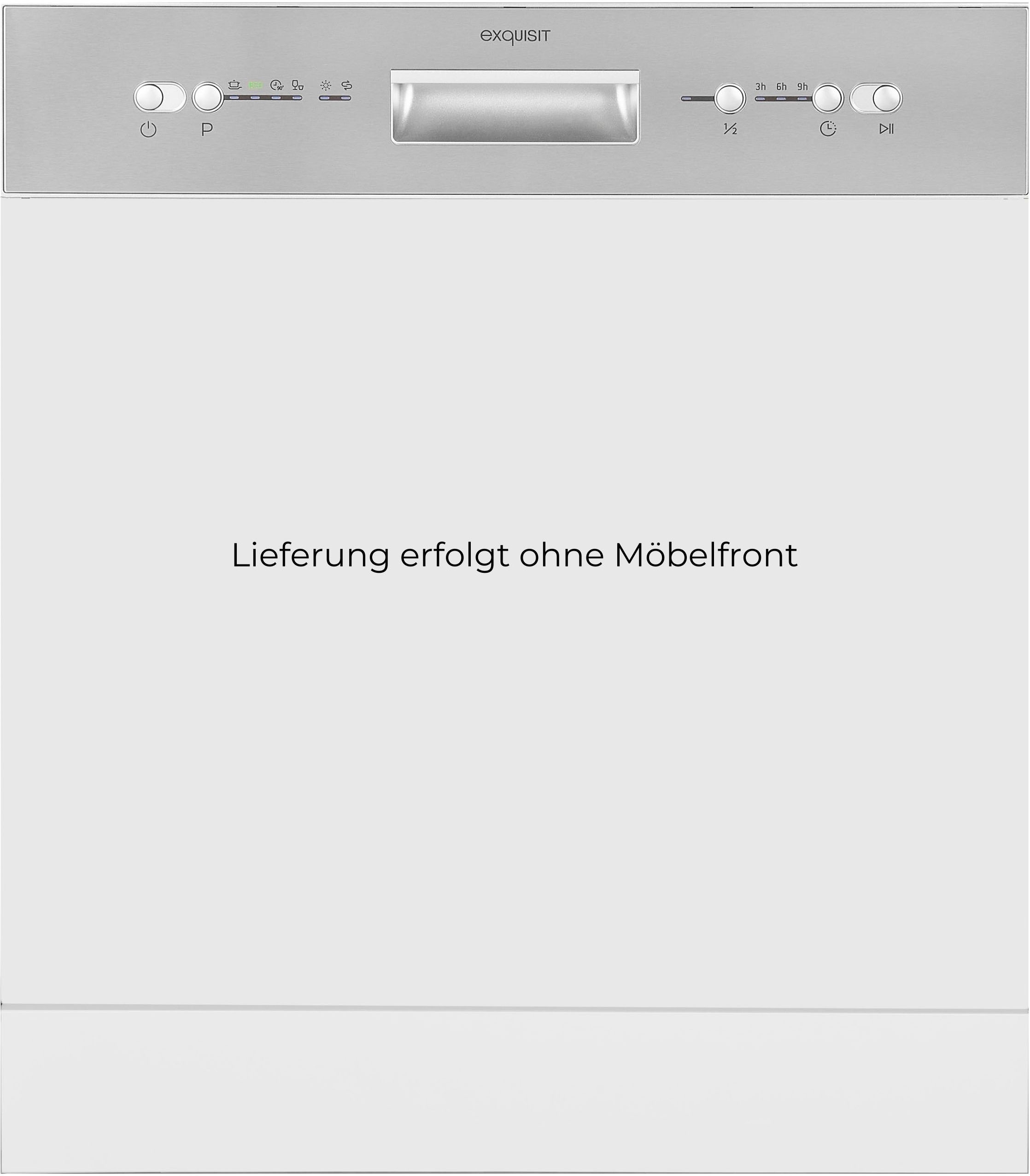 exquisit teilintegrierbarer Geschirrspüler "EGSP6012-EB-030E inox" 12 Maßge günstig online kaufen