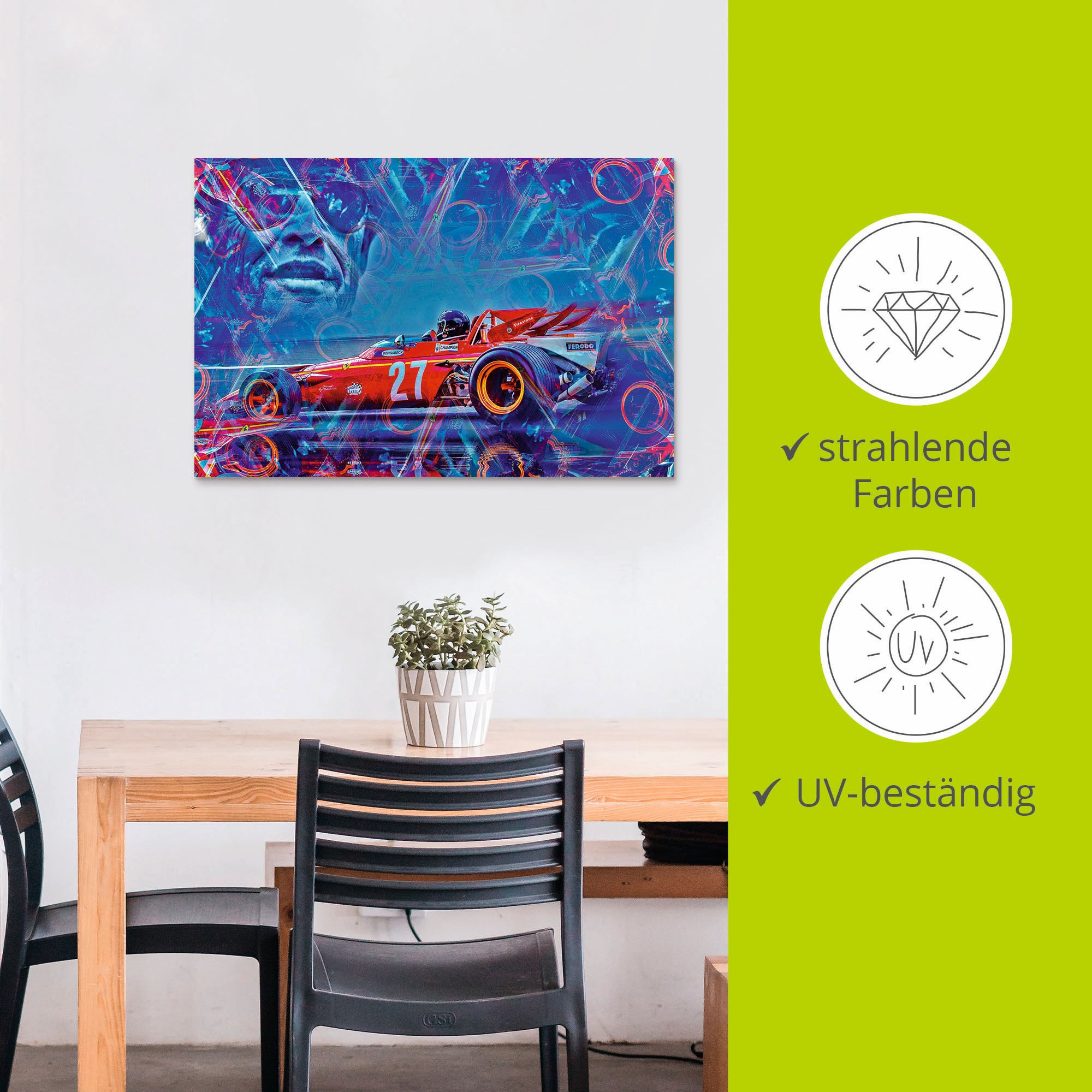 Artland Wandbild »Jacky Ickx«, Auto, (1 St.), als Alubild, Leinwandbild, Wandaufkleber oder Poster in versch. Größen