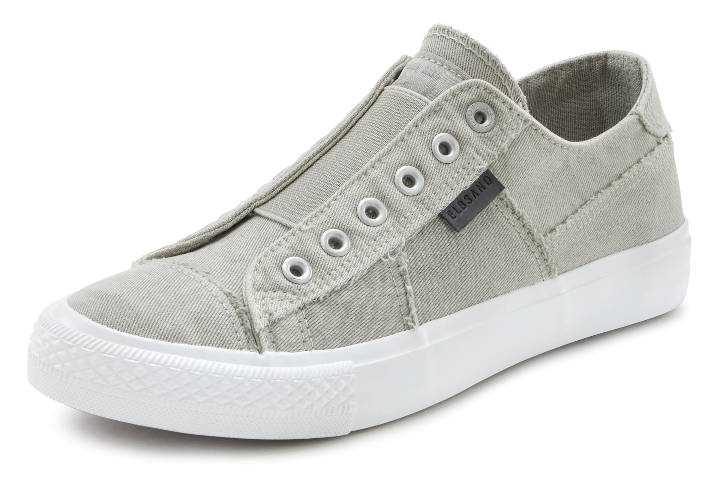 Slip-On Sneaker, aus Textil, bequemer Elastik Einsatz, Halbschuh, Slipper,Freizeitschuh