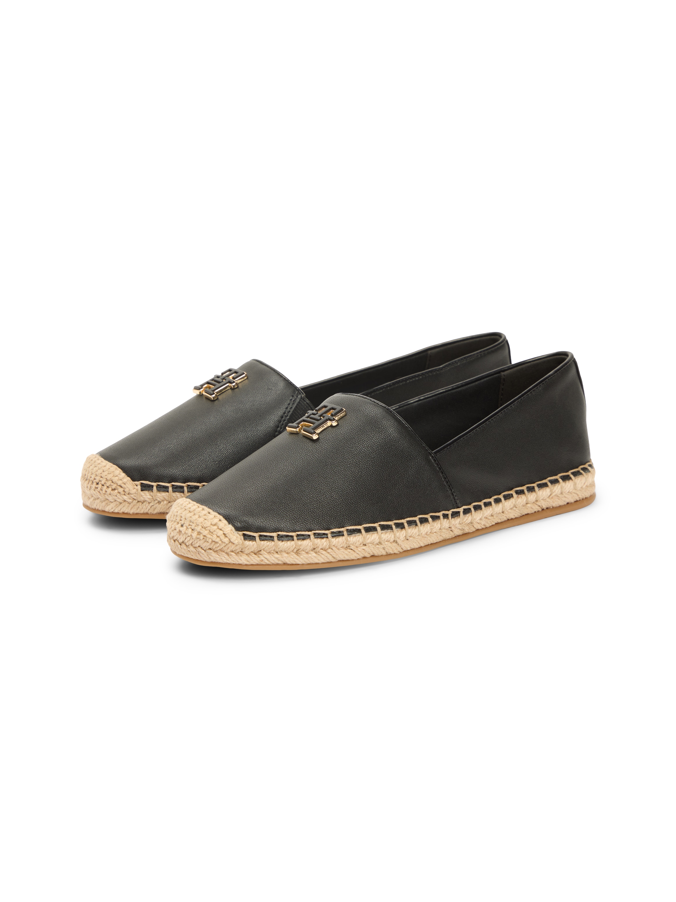 Tommy Hilfiger Espadrille »TH LOGO LEATHER ESPADRILLE«  Sommerschuh, Slipper, Schlupfschuh mit typischer Juteverzierung