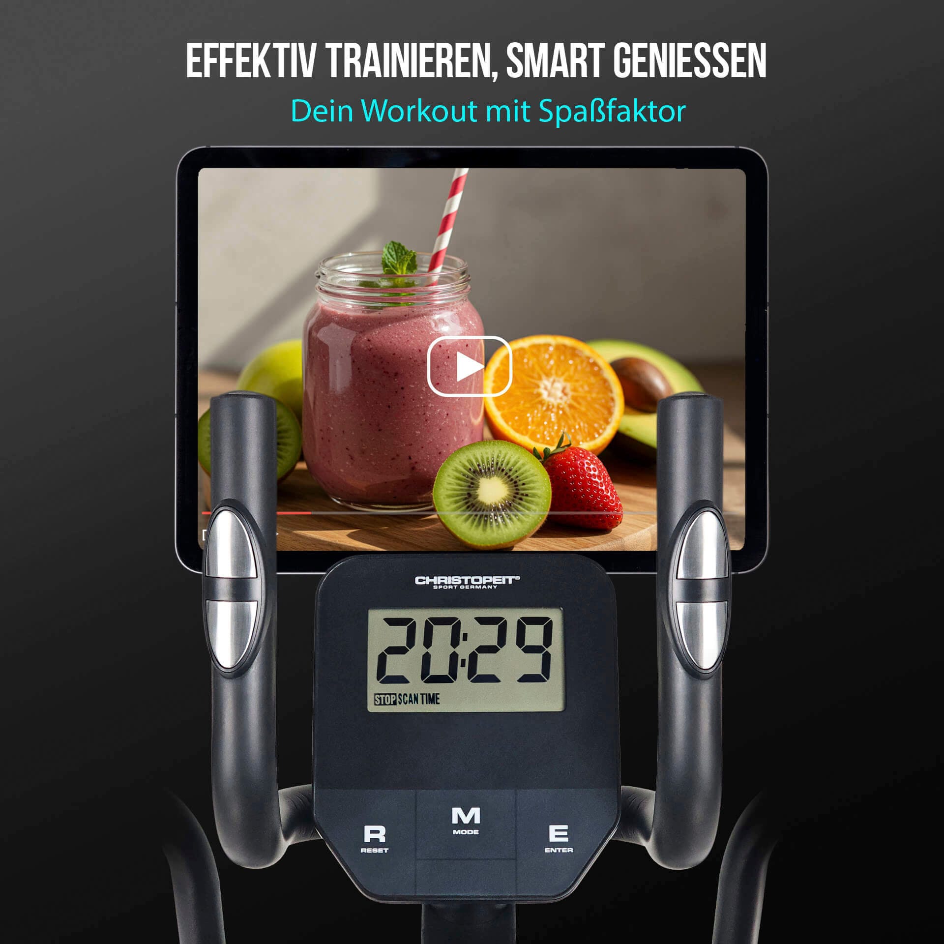 Christopeit Sport® Crosstrainer »Crosstrainer CT 5« 120 kg max. Benutzergewicht, 15 Widerstandsstufen