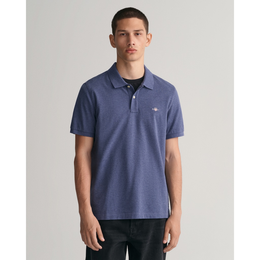 Gant Poloshirt »REGULAR ORIGINAL PIQUE SS RUGGER«, mit Logo und Flachstrickkragen 100% Baumwolle Pique