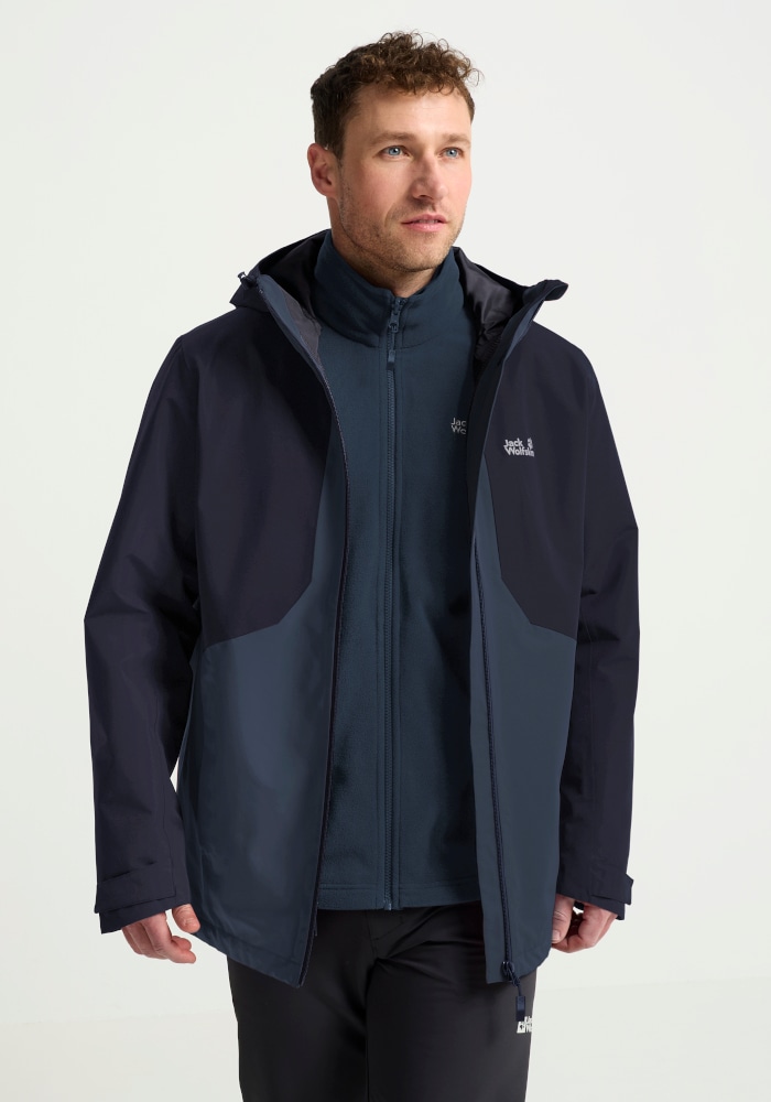 Jack Wolfskin 3-in-1-Funktionsjacke "STONETRAIL 3IN1 JKT M" für Sportmode und Outdoormode, sportlicher Stil, 3-in-1-Funktionsjacke