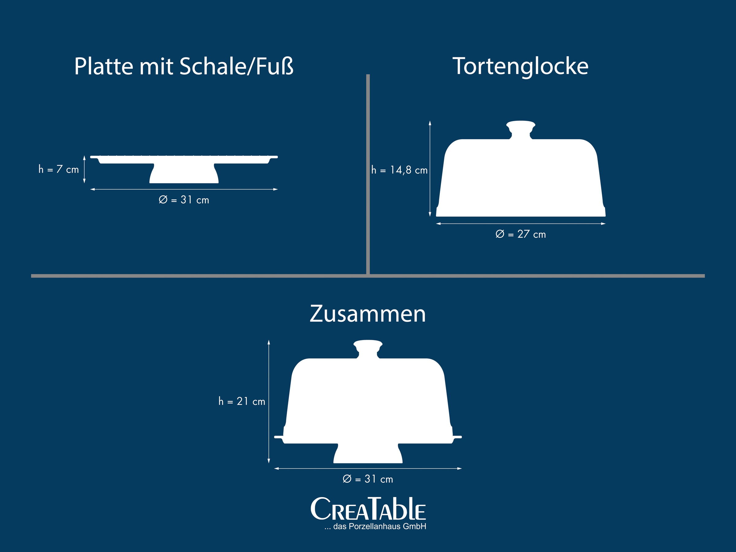 CreaTable Servier-Set »Servierbutler, 2-tlg.« Edles Servierset, Formschön elegant