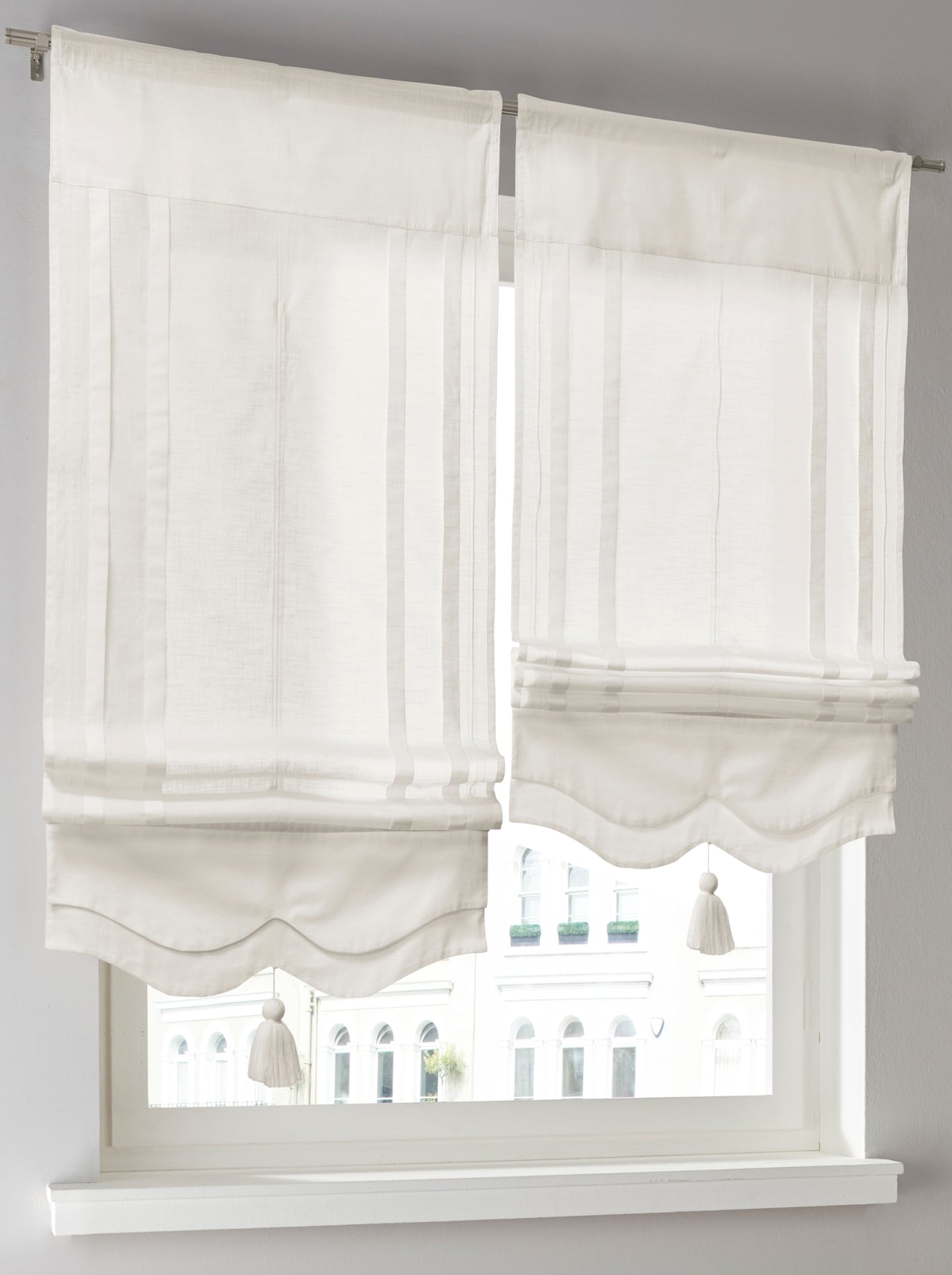 heine home Raffrollo mit Stangendurchzug