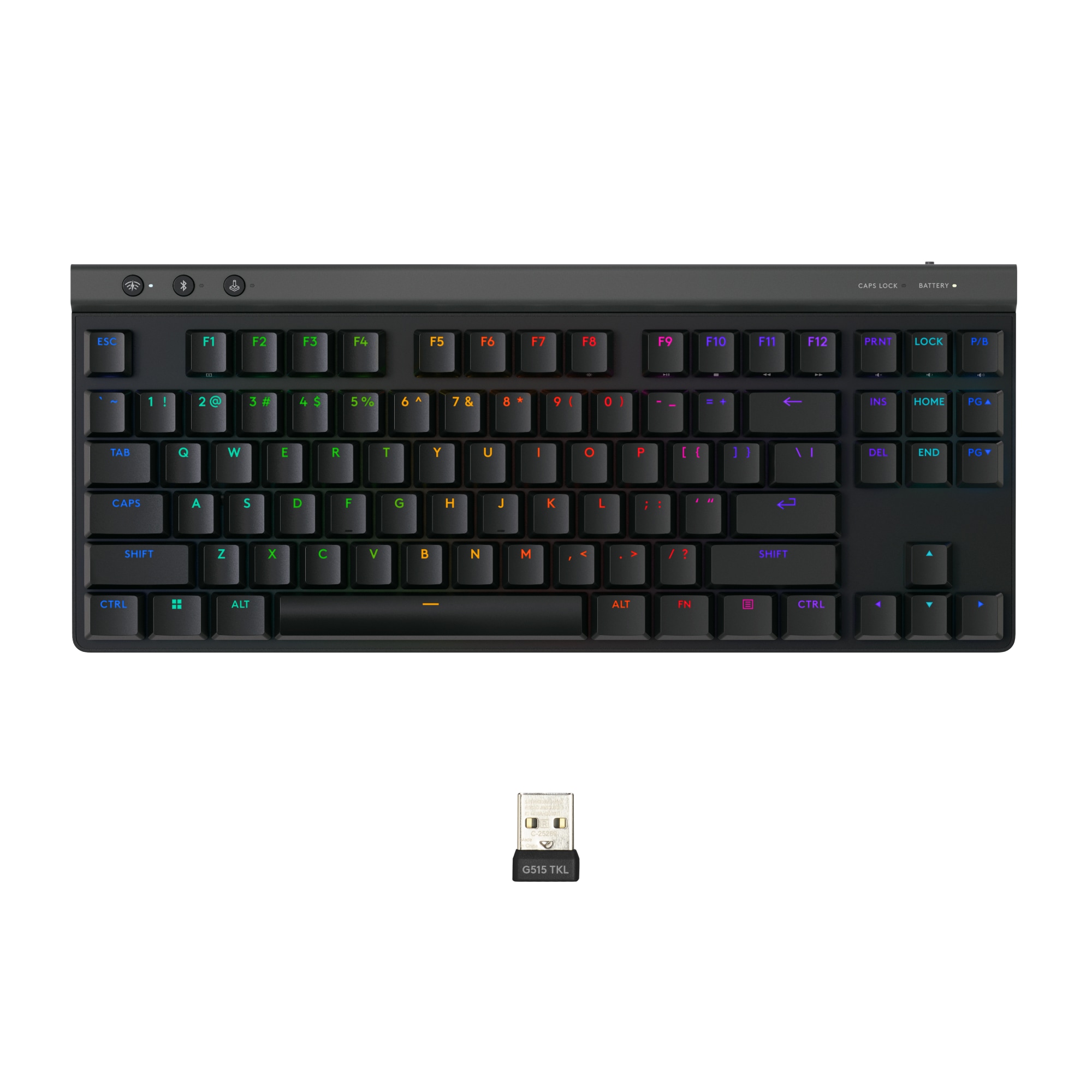 Logitech Gaming-Tastatur »G515 Lightspeed TKL - Tactile - Black - DEU«, (USB-Anschluss), kabellos
