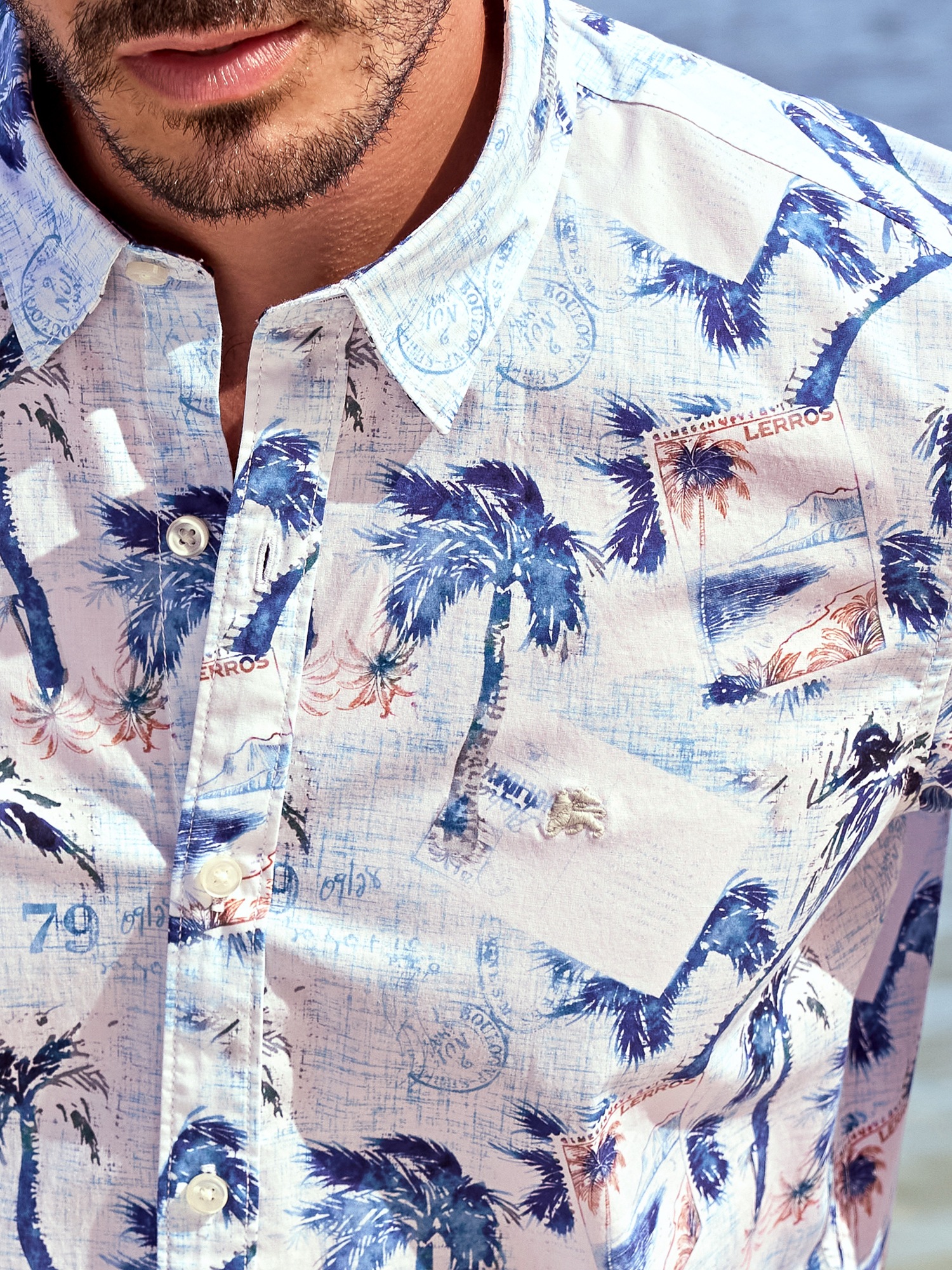 LERROS Kurzarmhemd "Kurzarmhemd mit grafischem Druck" günstig online kaufen