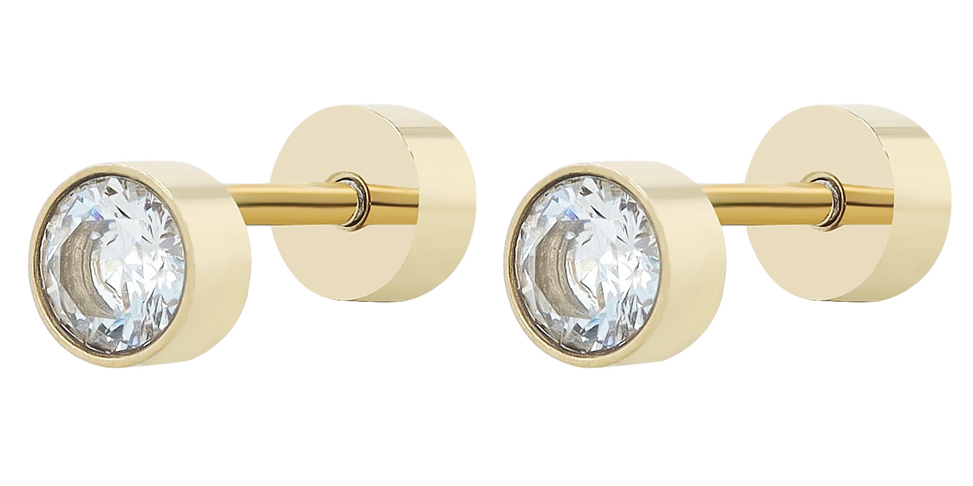 Adelia´s Paar Ohrhänger »Damen Ohrringe – Ohrstecker aus Edelstahl mit Zirkonia« Ideal zum Verschenken – schlicht und stilvoll