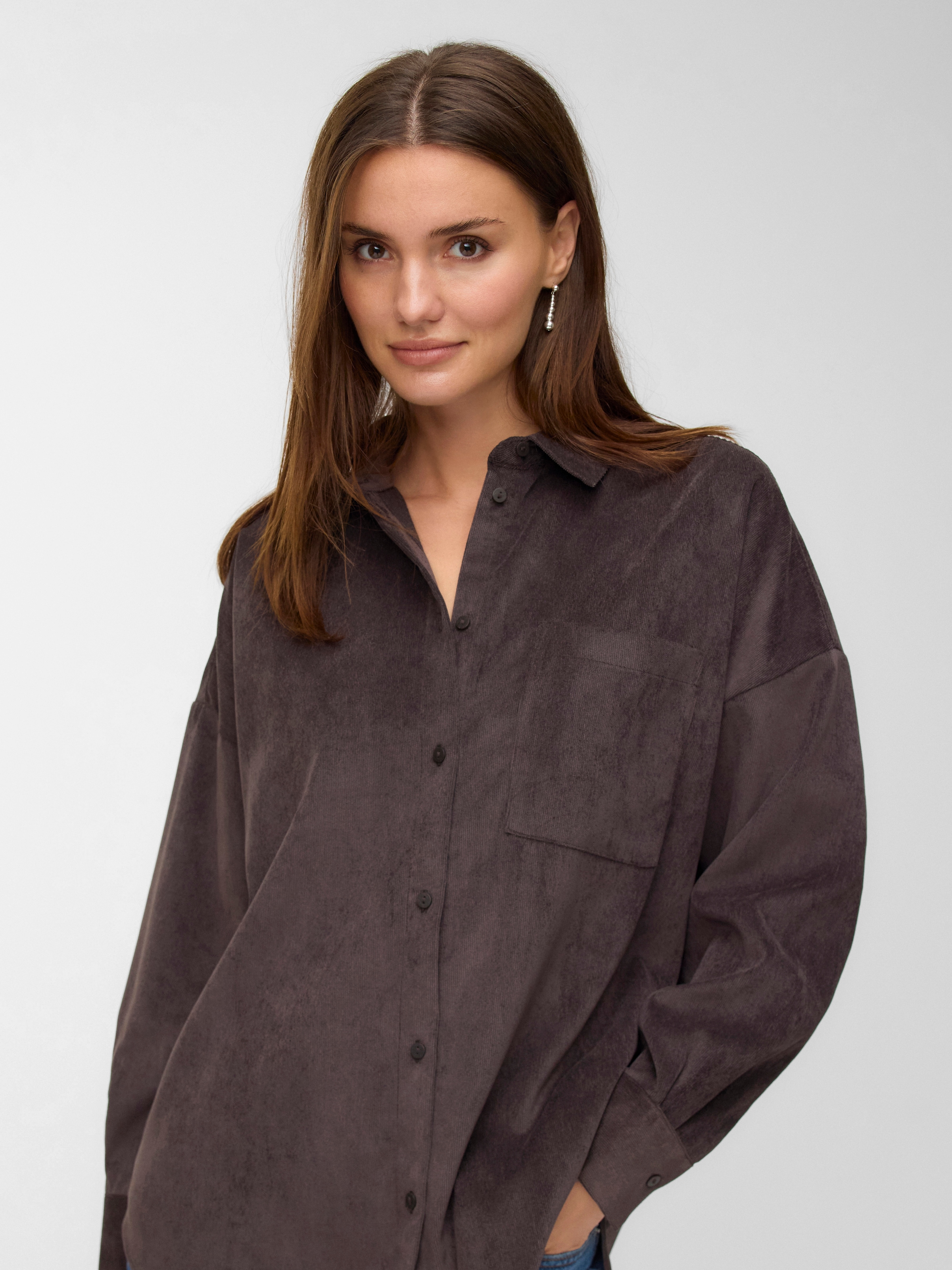 Vero Moda Hemdbluse "VMSANNE COURDEROY LS SHIRT WVN GA NOOS" günstig online kaufen