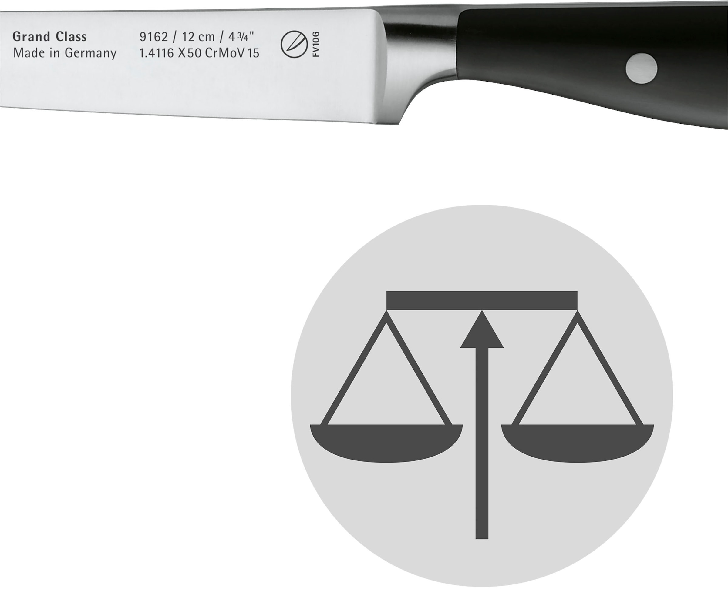 WMF Universalküchenmesser »Grand Class«, (1 tlg.), langanhaltende Schärfe, handgeschmiedeter Spezialklingenstahl