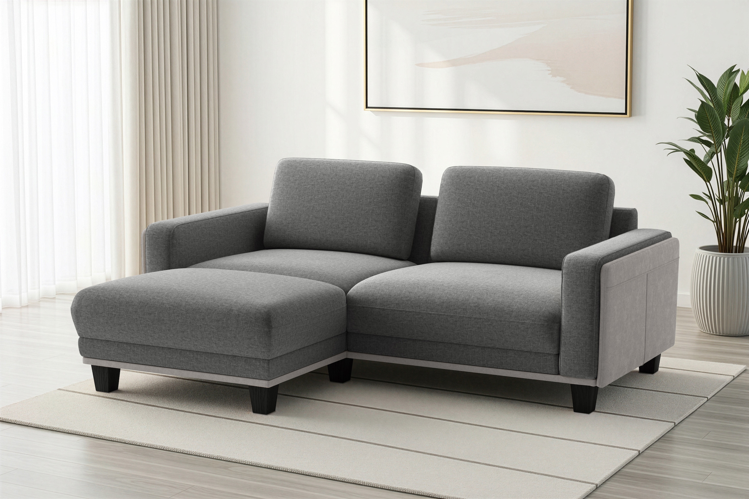 sit&more Ecksofa "Concept" Modernes Sofa in drei Fußfarben zur Auswahl