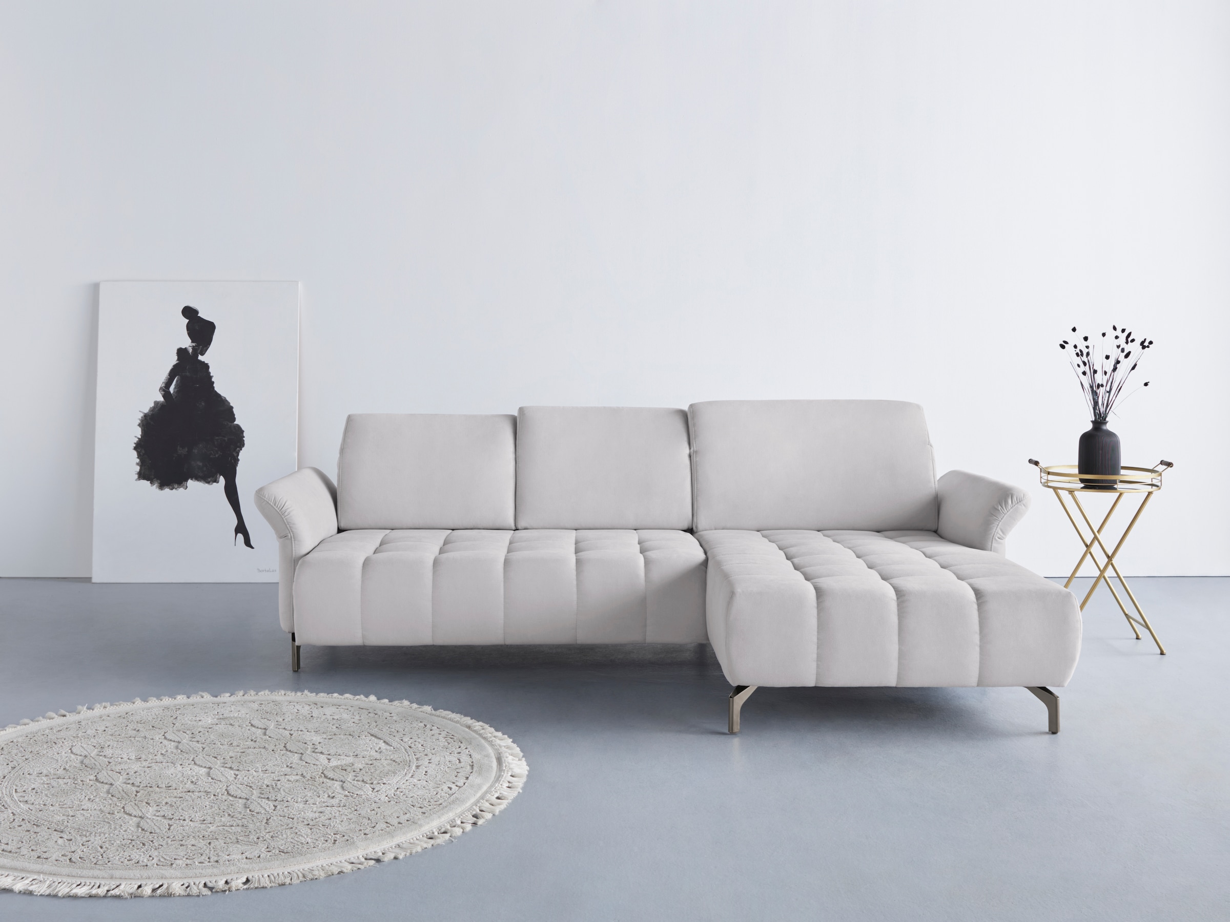 Home affaire Ecksofa "Fresh L-Form" Federkern, wahlweise Kopfteilverstellun günstig online kaufen