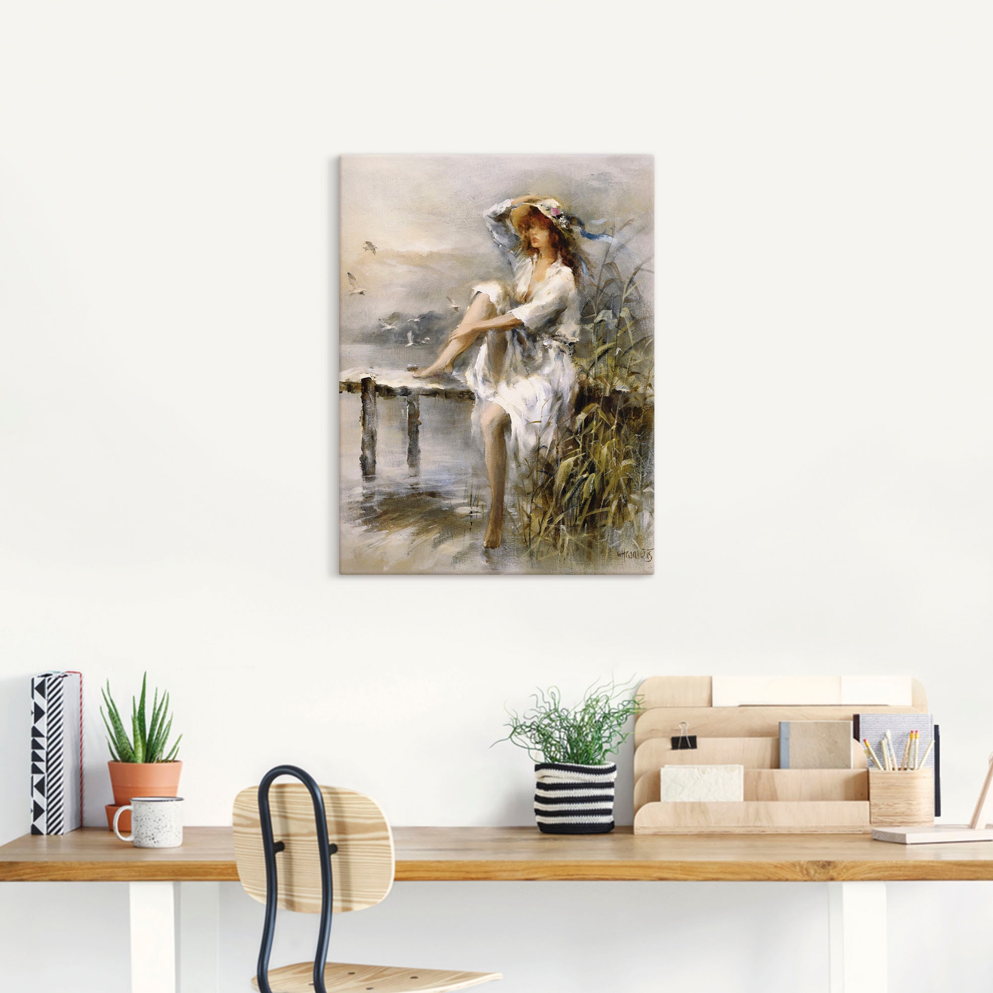Artland Wandbild »Wasserseite«, Frau, (1 St.), als Leinwandbild, Poster, Wandaufkleber in verschied. Größen