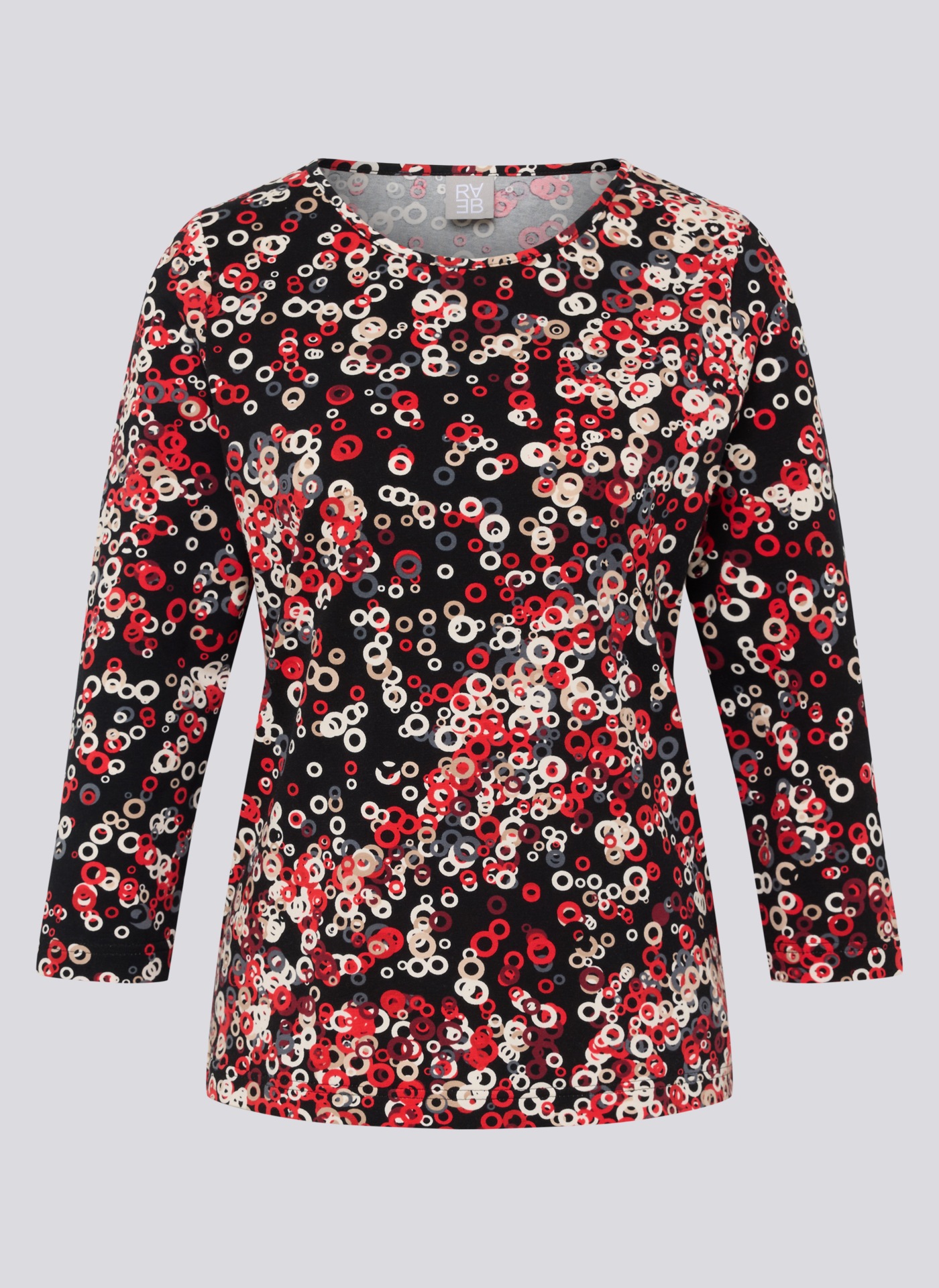 Rabe 3/4-Arm-Shirt mit Rundhals, gemustert