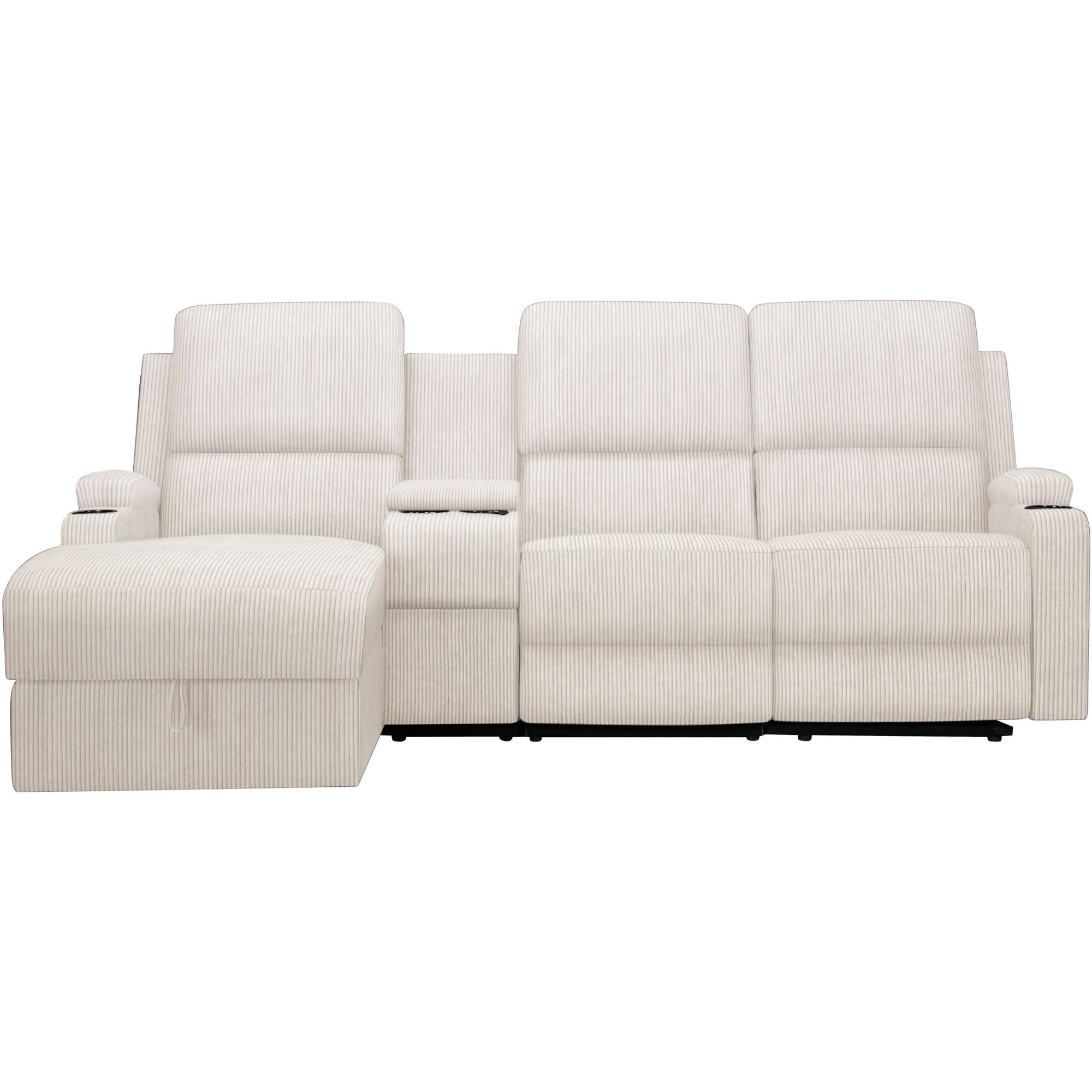 Home affaire Ecksofa "NAPORI Multimediasofa, 3er Kinosessel XXL, L-Form, Co günstig online kaufen