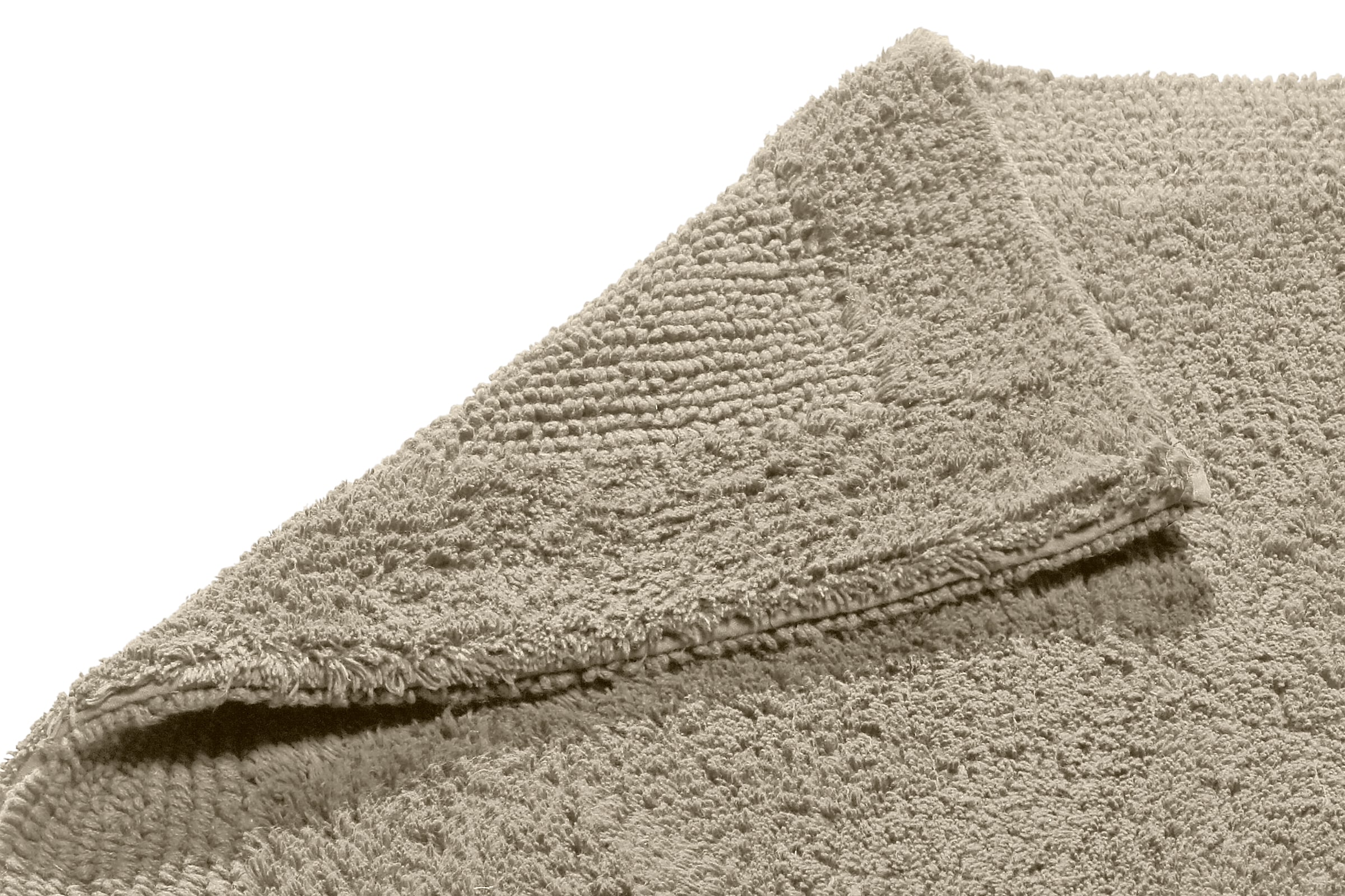 my home Badematte »Kapra, Badvorleger, Badezimmer Teppich«, beidseitig nutzbar-fußbodenheizungsgeeignet-strapazierfähig, mit Bordüre, Badteppich, Badematte, Baumwolle