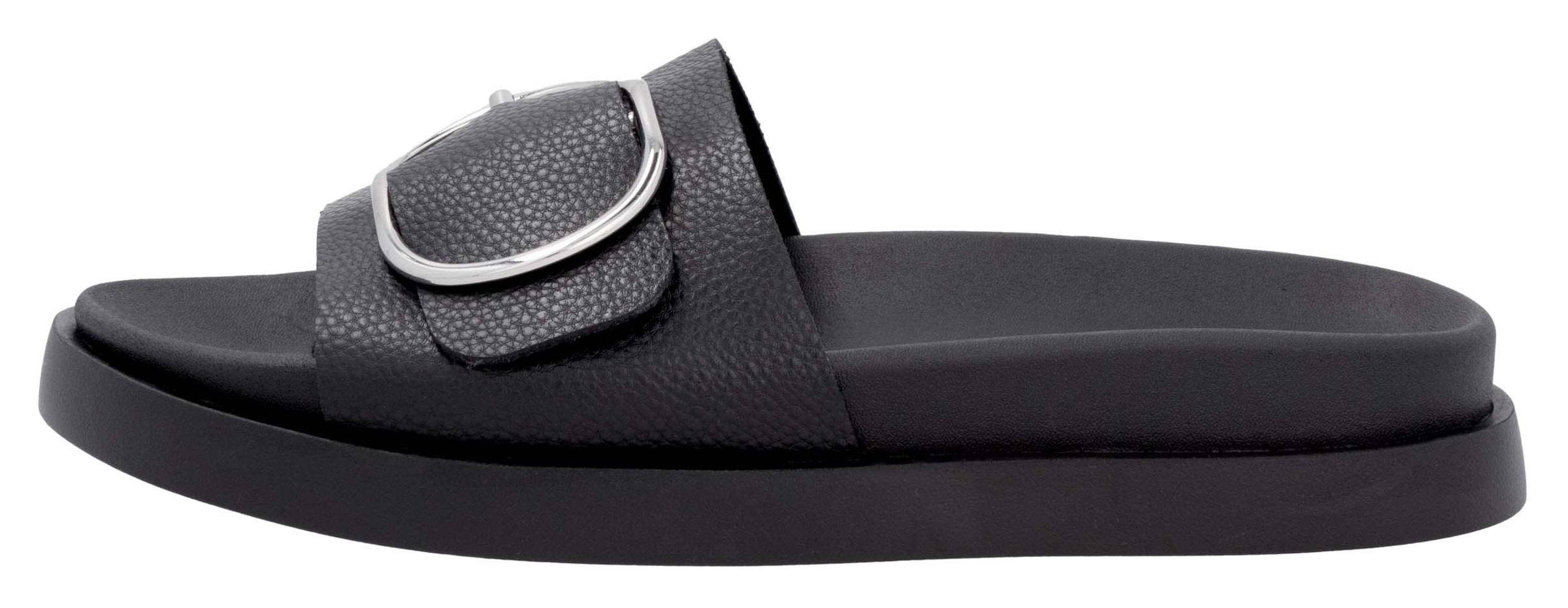 RIEKER Sport Pantolette, Sommerschuh, Strandschuh, Urlaubschuh, Hausschuh mit Zierschnalle