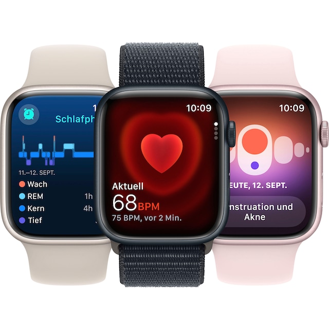 Apple Smartwatch »Watch Series 9 GPS Aluminium 45mm M/L«, (Watch OS 10) |  BAUR
