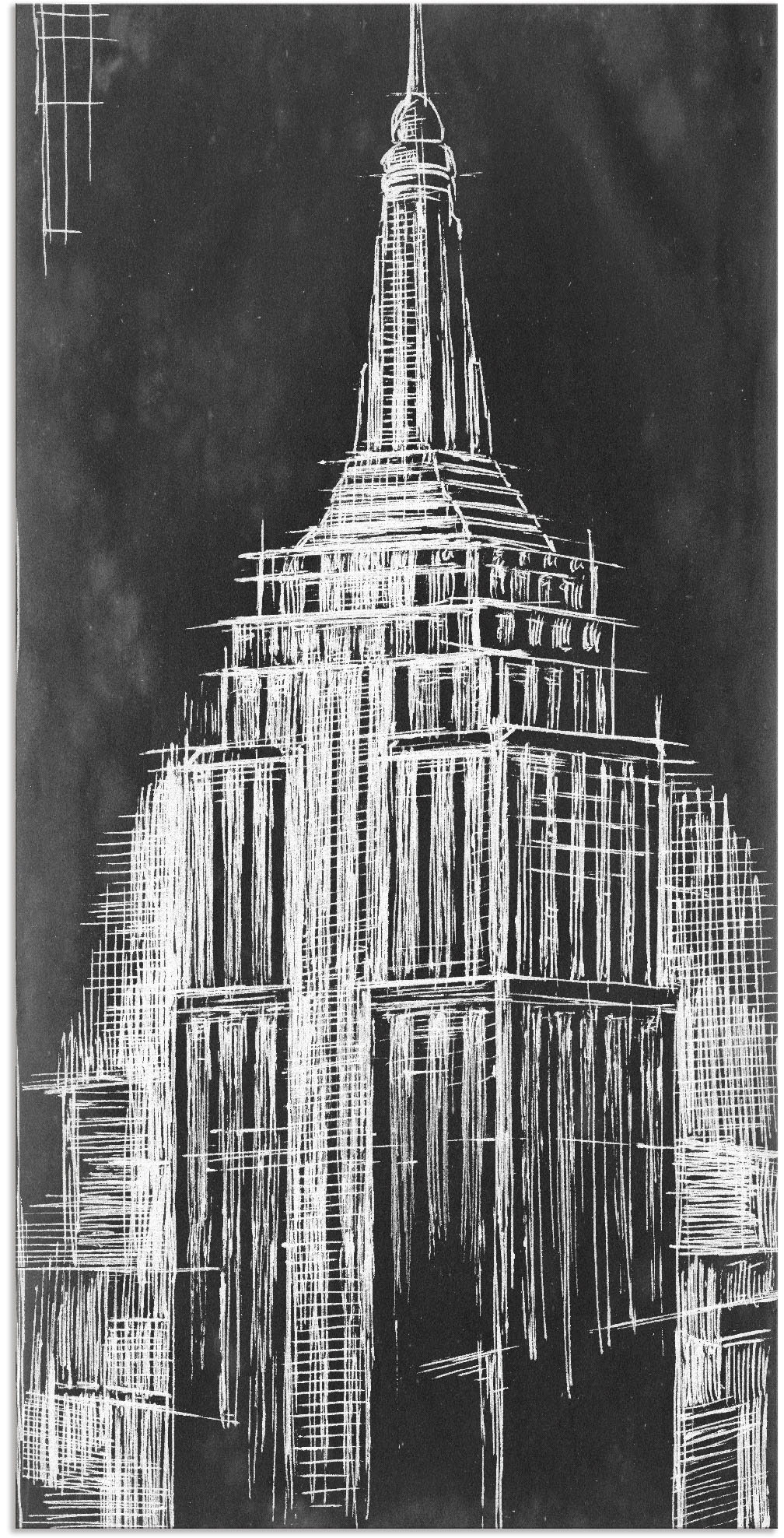 Artland Wandbild »Empire State Entwurf«, Gebäude, (1 St.), als Alubild,  Leinwandbild, Wandaufkleber oder Poster in versch. Größen kaufen | BAUR
