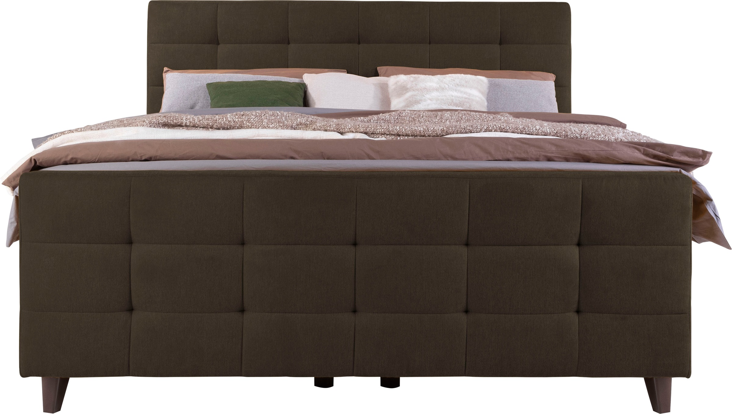 Thumbnail - alina Boxspringbett "Dory" inklusive Matratze und Topper, mit Fußteil