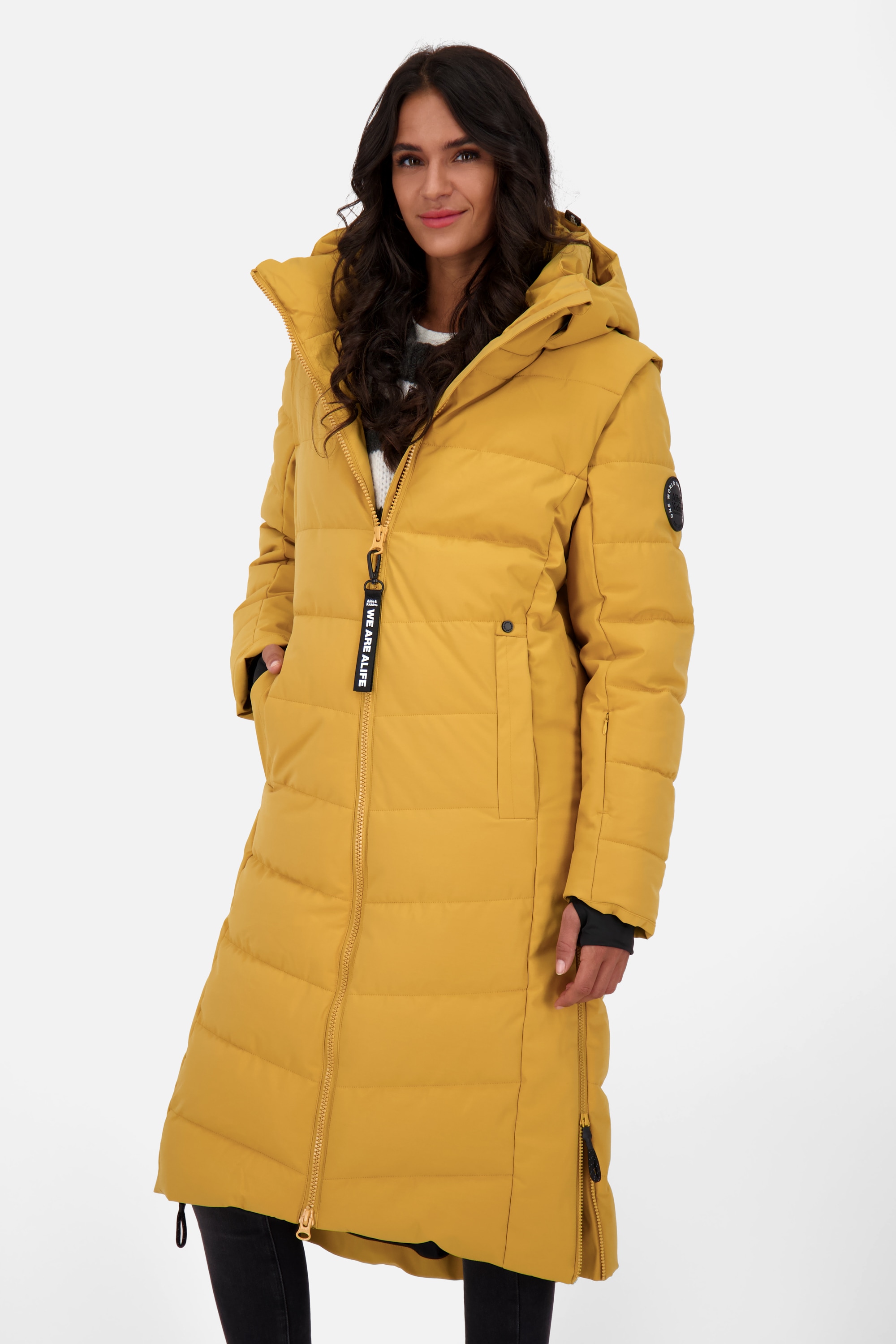 Alife & Kickin Steppjacke »Damen NellyAK A«, mit Kapuze, Mantel & Weste in einem, mit abnehmbaren Ärmeln in schmaler Passform