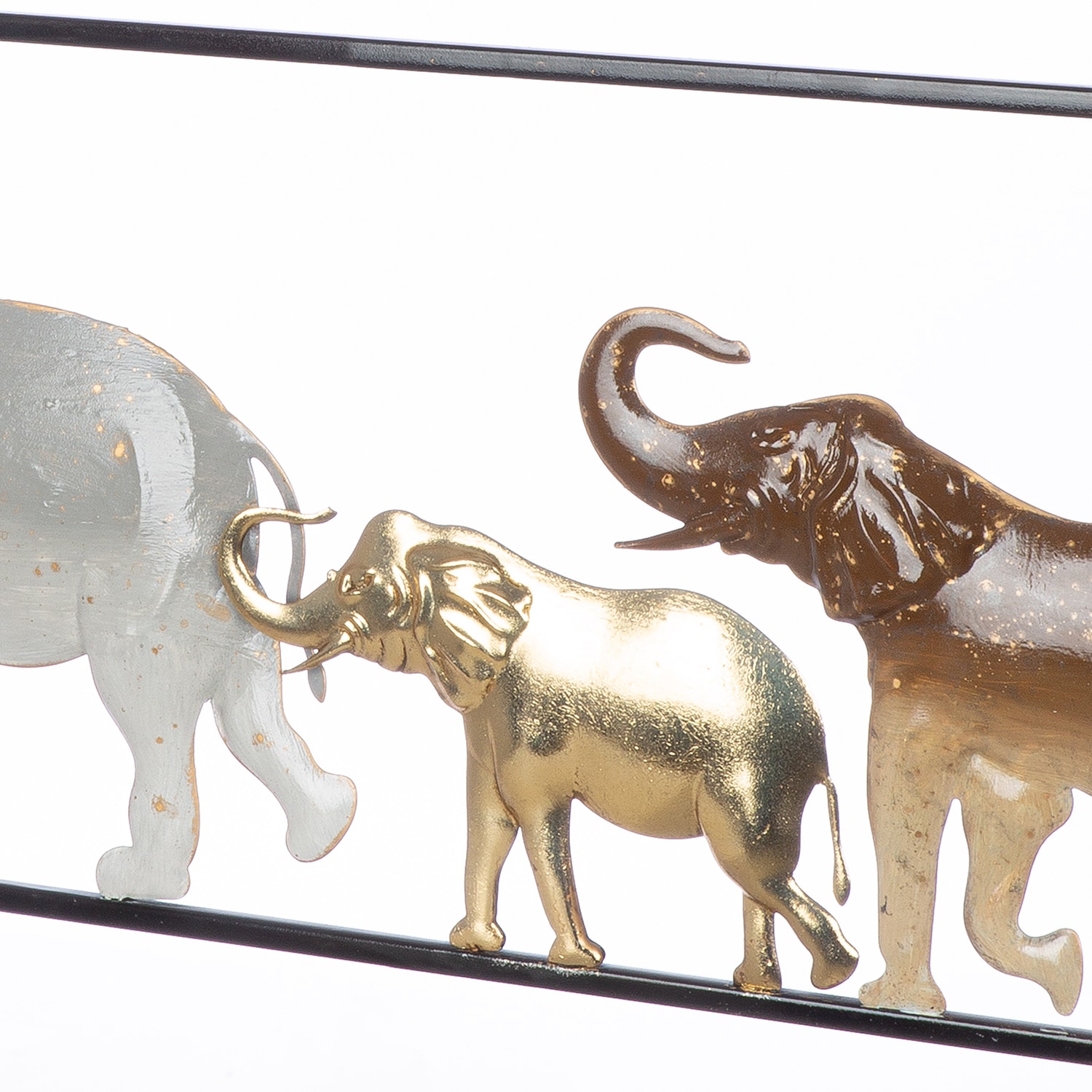Casablanca by Gilde Wanddekoobjekt »Wandrelief rechteckig Savanne braun; goldfarben; grau H. 25 cm«, (1 St.)