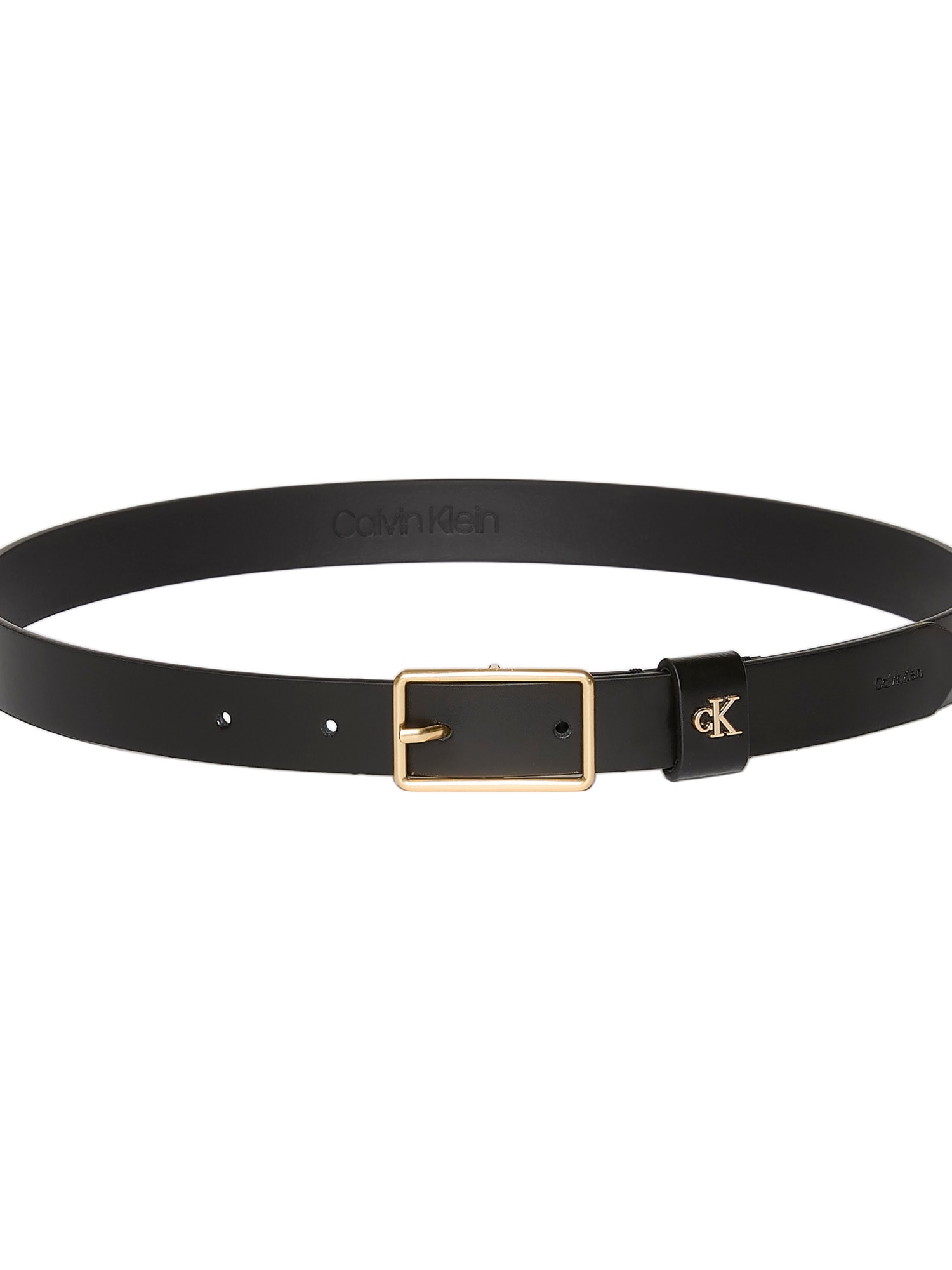 Calvin Klein Ledergürtel »SQUARE BUCKLE CK LOOP 25MM«, Größenverstellbar