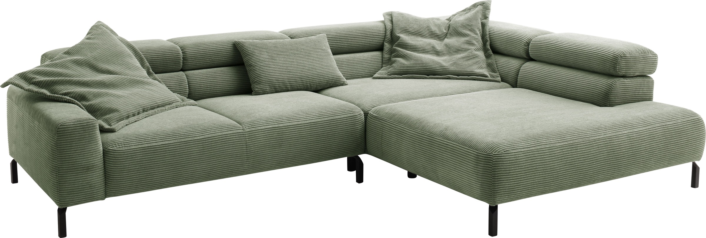 Thumbnail - Places of Style Ecksofa "Antonelli, L-Form, inkl. Kopfteilverstellung, Breite 312 cm", ohne Sitztiefenverstellung, in Co...