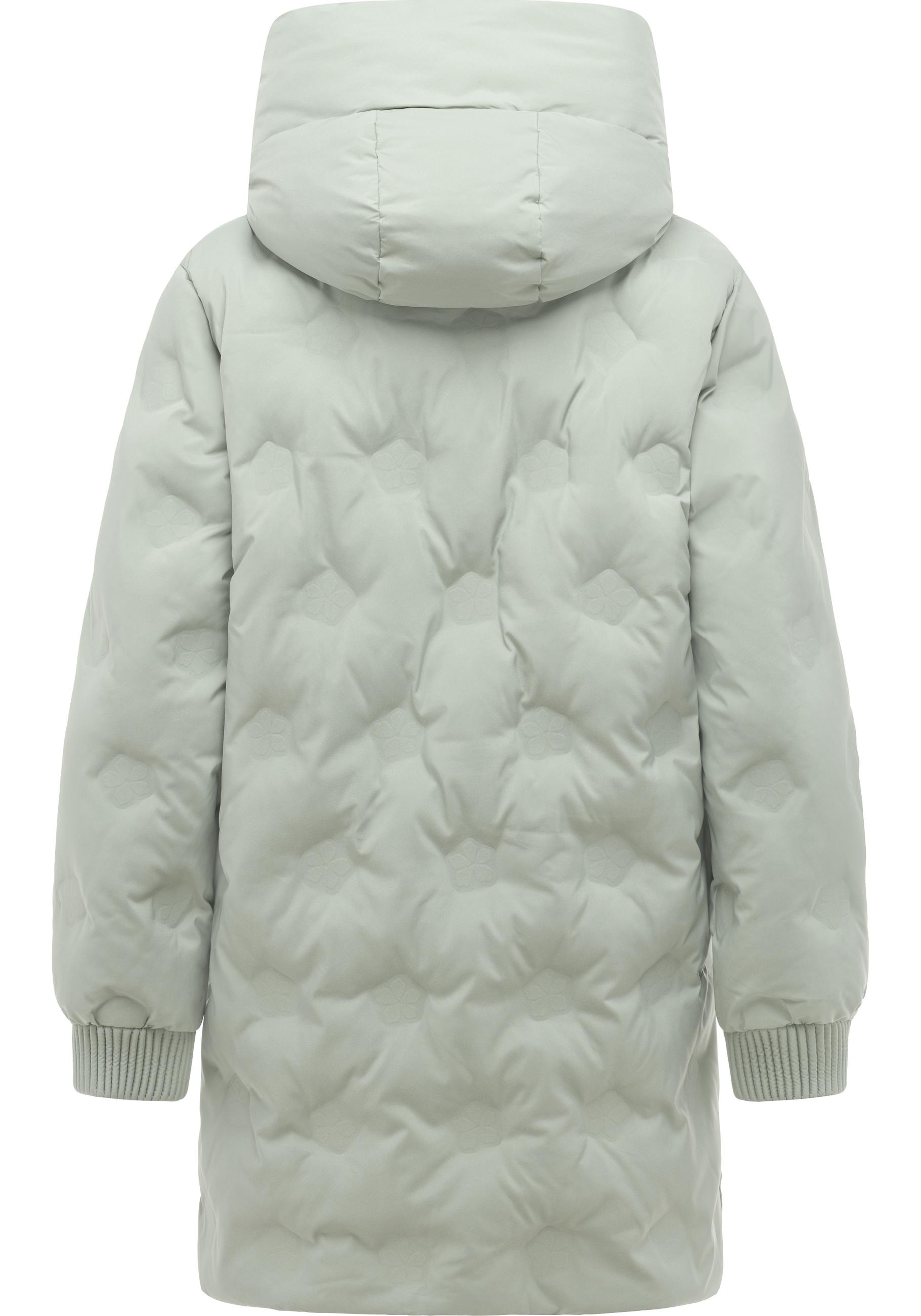Ragwear Kurzmantel »Noxie Embossed Y« Leichter Winter-Steppmantel mit Kapuze, wasserdicht