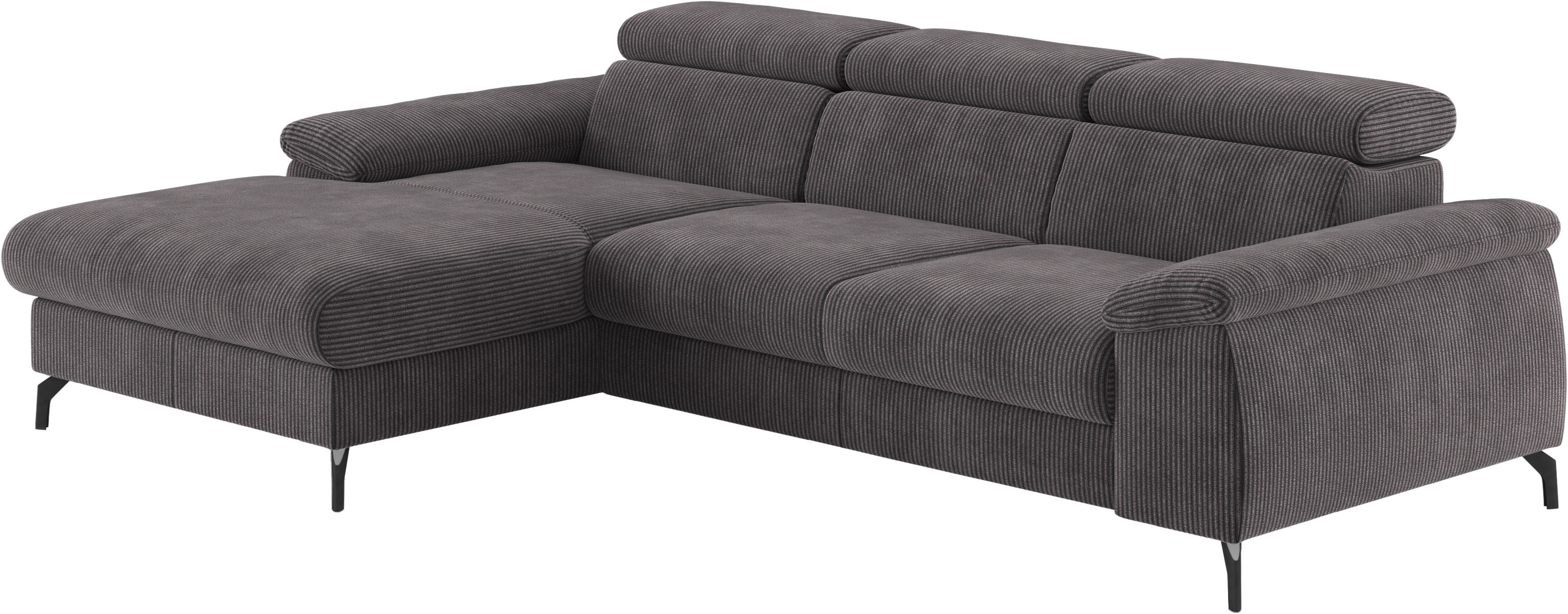 COTTA Ecksofa "Kitty L-Form, B: 242 cm" mit Kopfteilverstellung, optional Schlaffunktion & Bettkasten