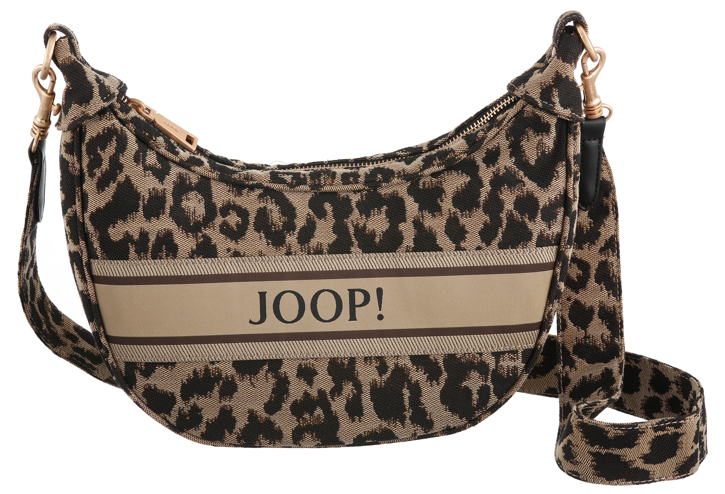 JOOP Schultertasche "sicilia shoulderbag mvz" Damen Handtasche, Hobo, Umhängetasche im modischen Animal-Print