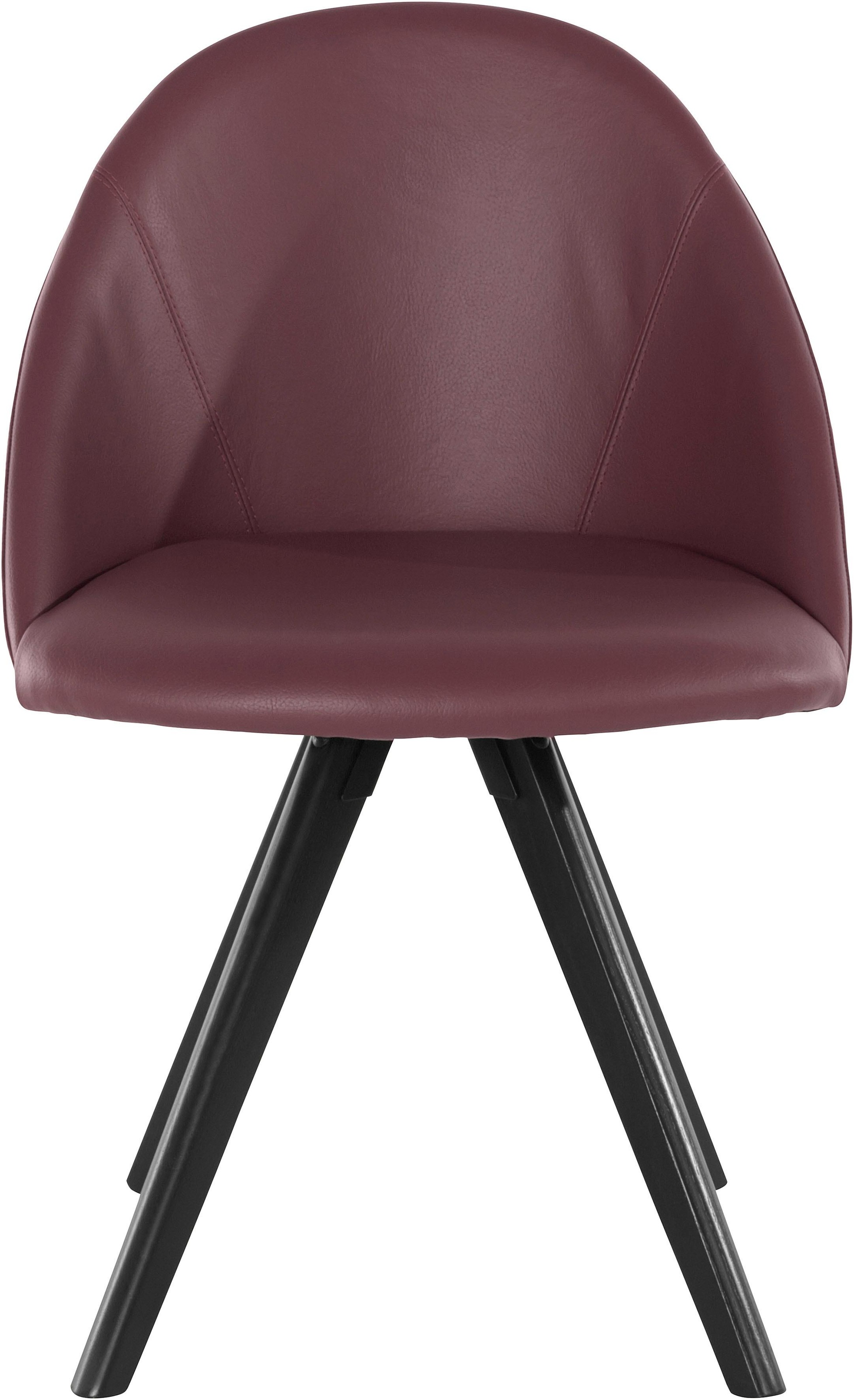 Home affaire 4-Fußstuhl "Lotos" (Set) 2 Stk.Bezug aus Echtleder und Gestell günstig online kaufen