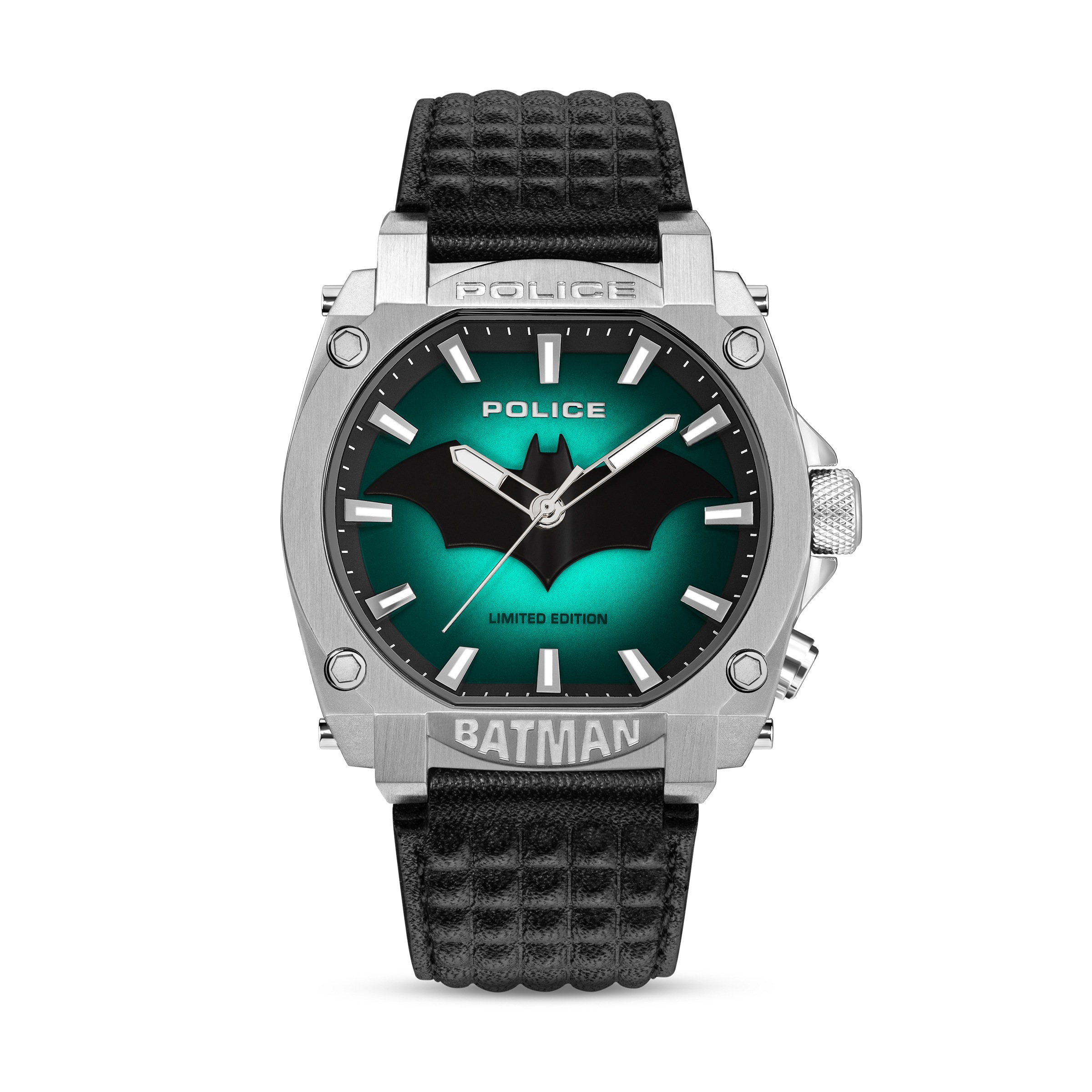 Police Quarzuhr »Batman« Armbanduhr, Herrenuhr, Lederarmband, analog