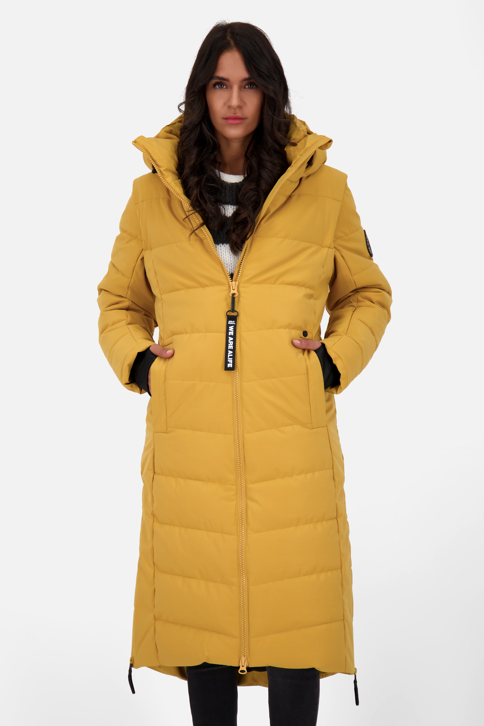 Alife & Kickin Steppjacke »Damen NellyAK A«, mit Kapuze, Mantel & Weste in einem, mit abnehmbaren Ärmeln in schmaler Passform