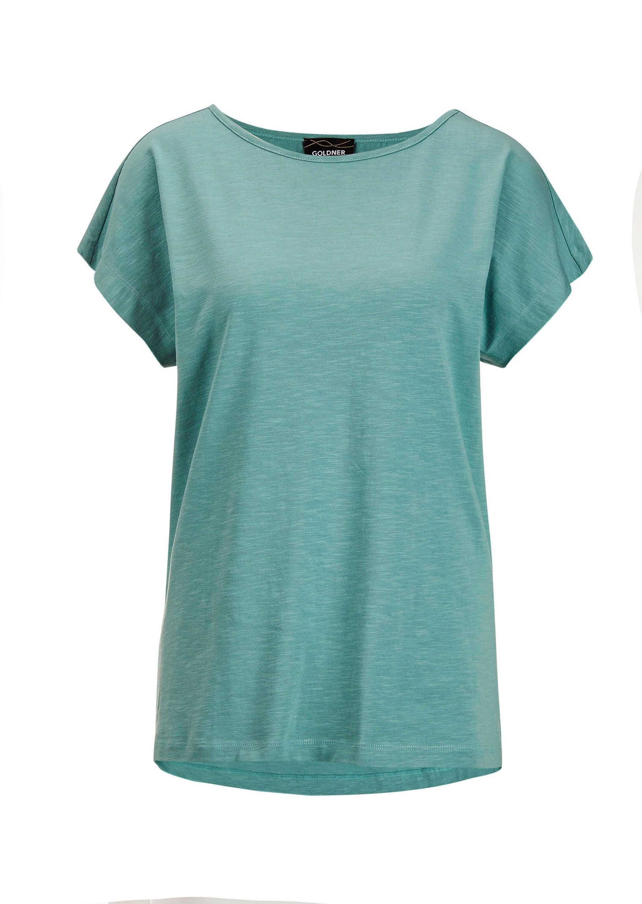 GOLDNER Kurzarmshirt "Kurzgröße Shirt" verläöngertes Rückenteil günstig online kaufen